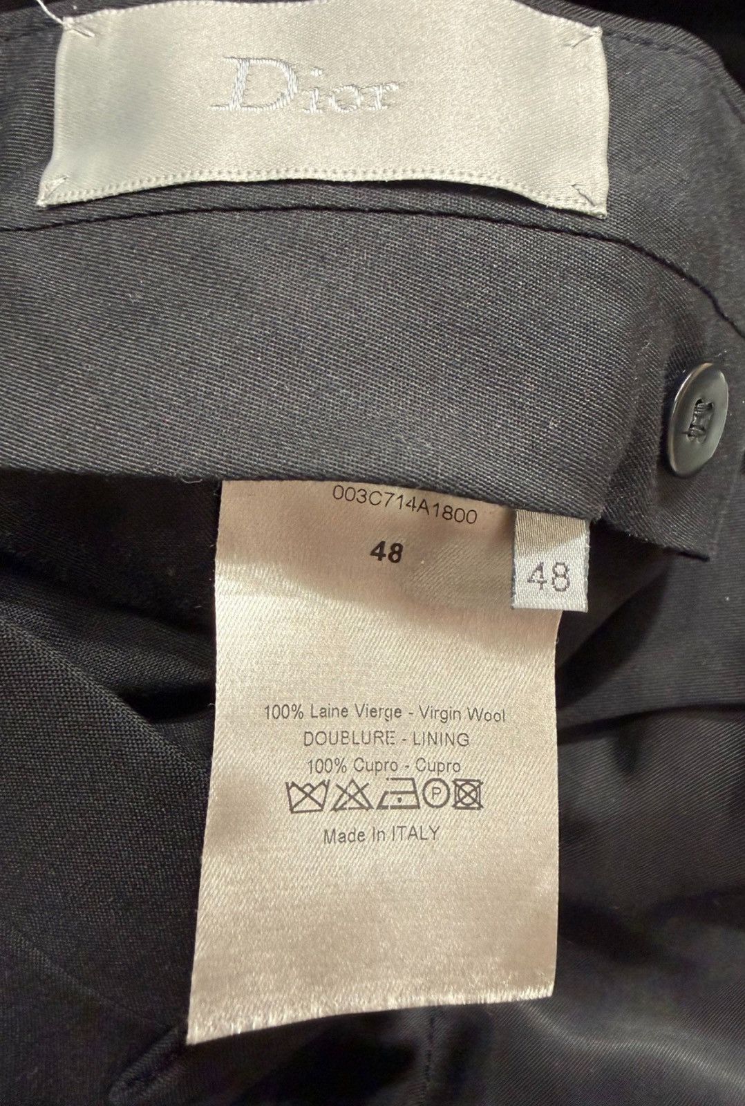 Dior Dior SS22 Black Single-Breasted Suit Jacket,Pants Kim Jones Size 48S - 5 Thumbnail