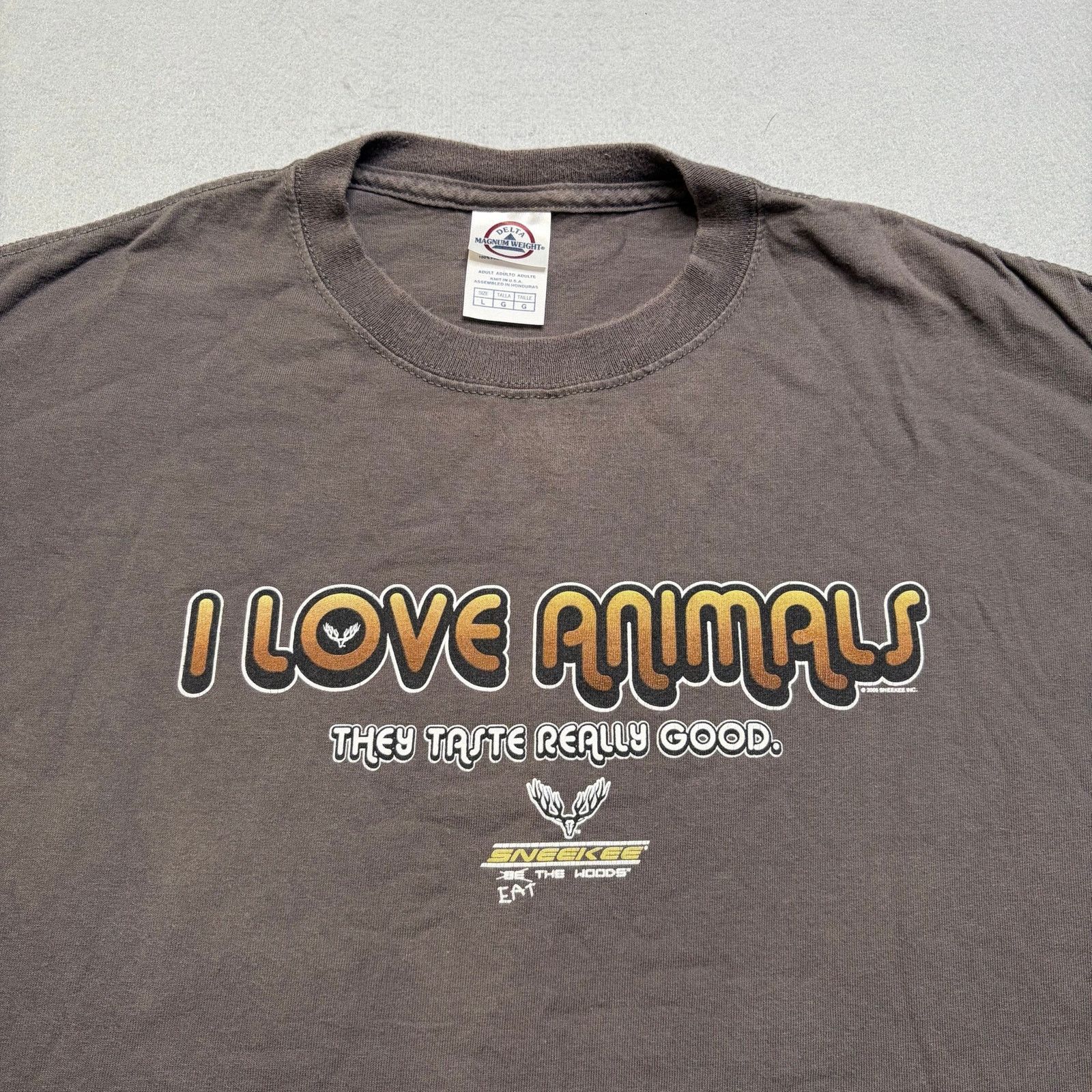 Delta Vintage Sneekeez “I Love Animals They Taste Really Good” Tee Size US L / EU 52-54 / 3 - 2 Thumbnail