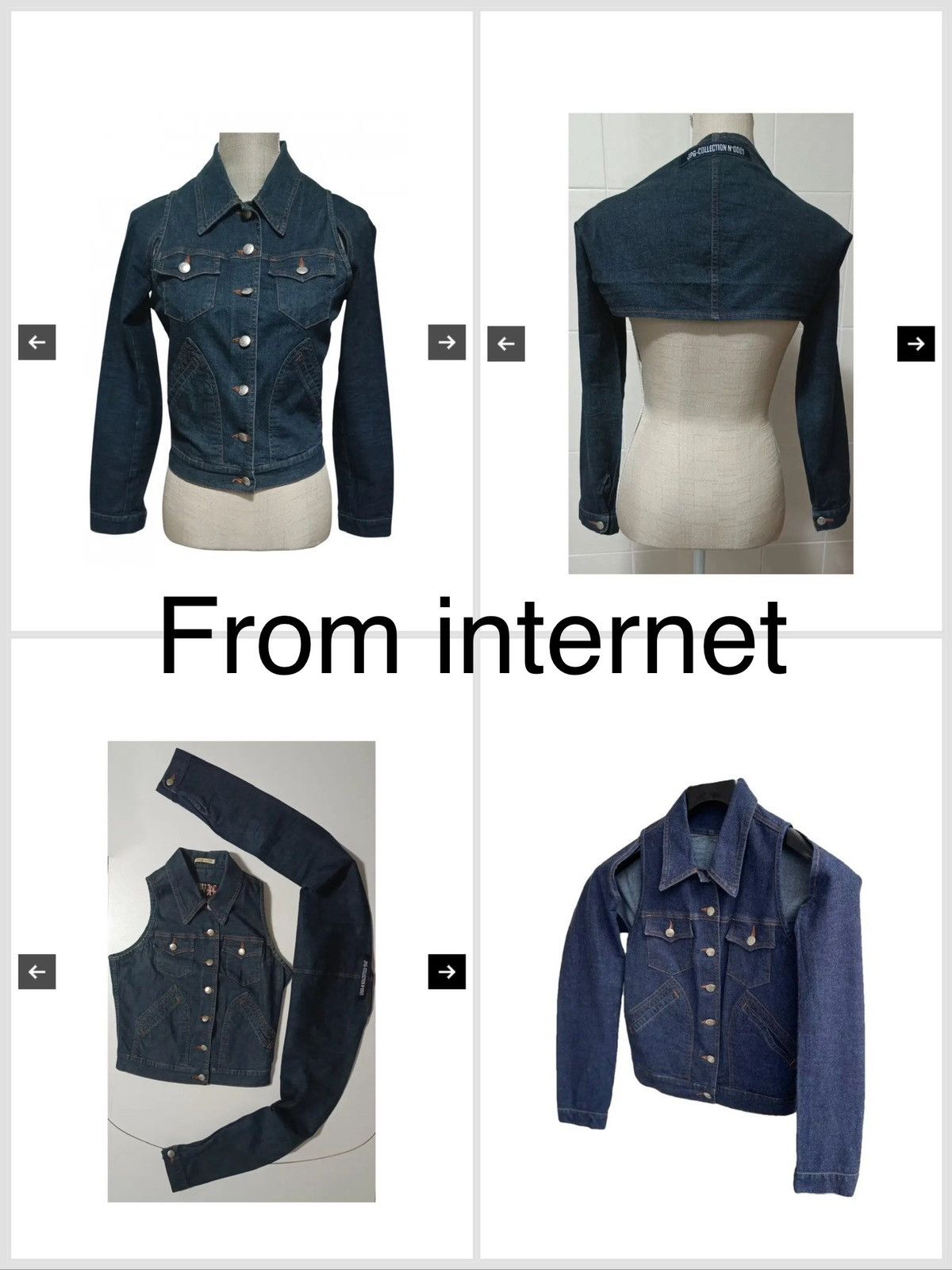 Gaultier Homme Objet × Jean Paul Gaultier RARE 90's JEAN PAUL GAULTIER Italy JPG Jeans Blue Denim Vest Button Gilet Jacket Size XS / US 0-2 / IT 36-38 - 2 Thumbnail