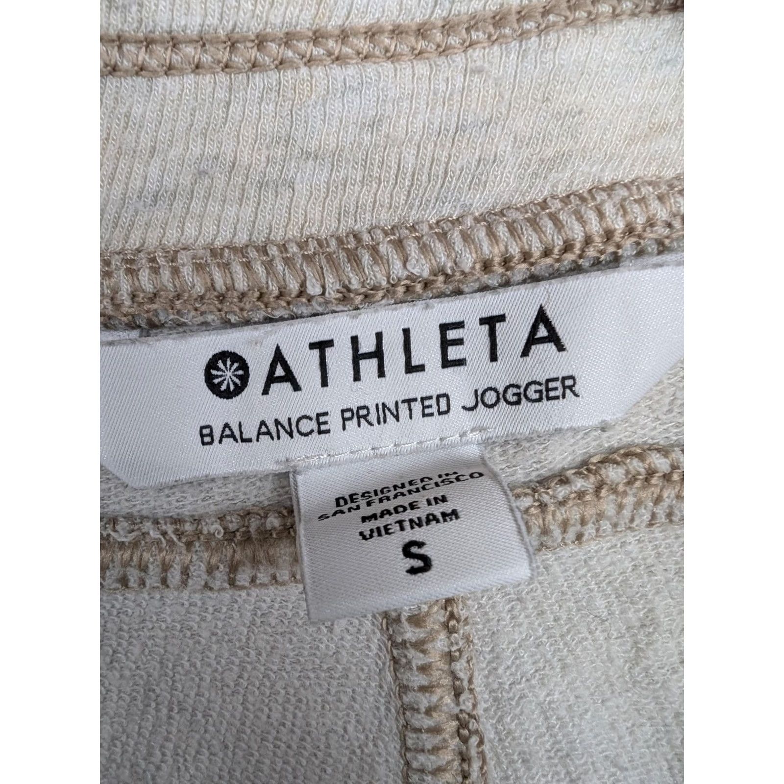 Athleta Athleta Pants Womens Small Beige Camo Balance Printed Jogger Drawstring Pockets Size 28" / US 6 / IT 42 - 5 Thumbnail