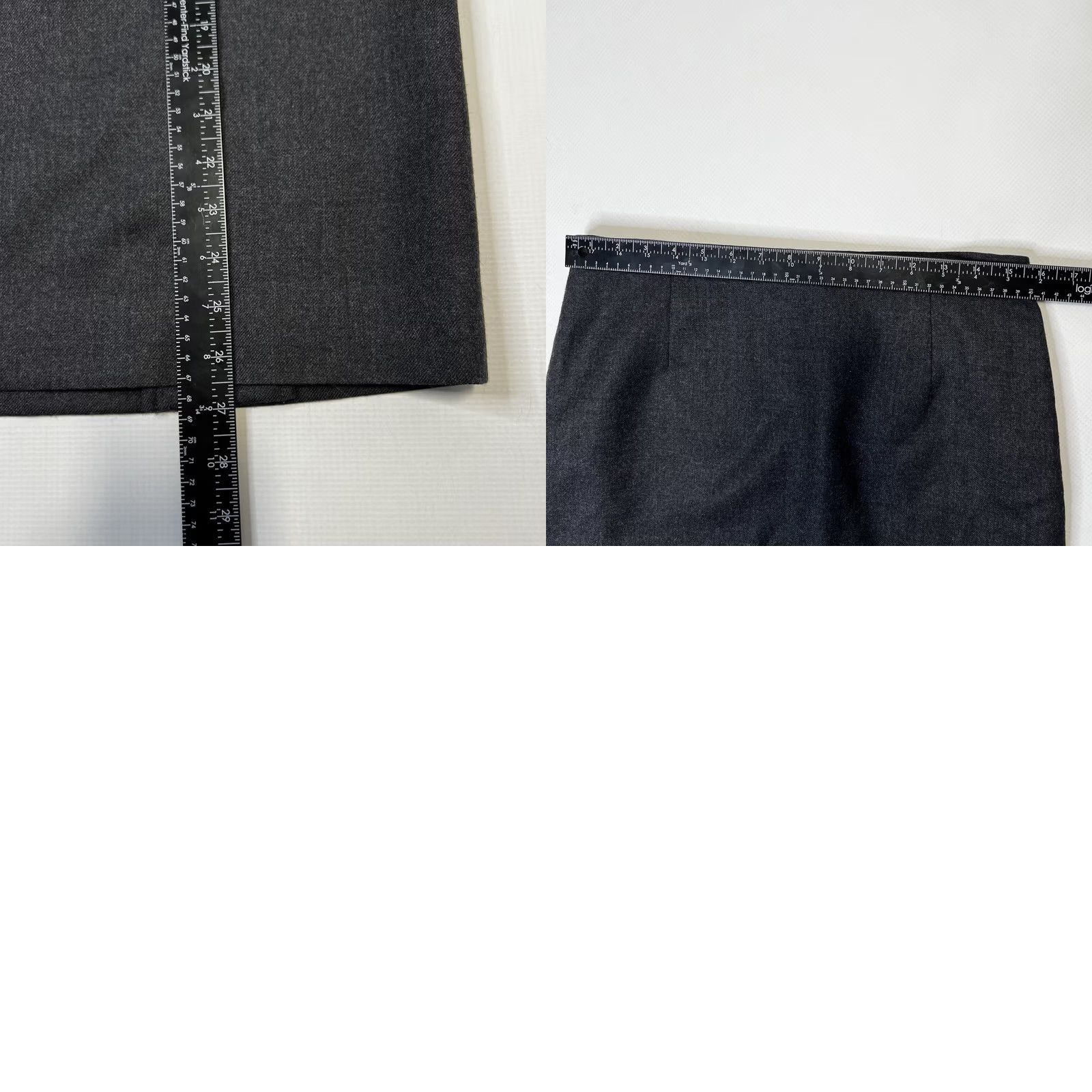 Pendleton VINTAGE Pendleton Skirt Long Womens 10 Gray 100% Virgin Wool Pleated Front Zip Lined USA Made Size 32" / US 10 / IT 46 - 8 Thumbnail