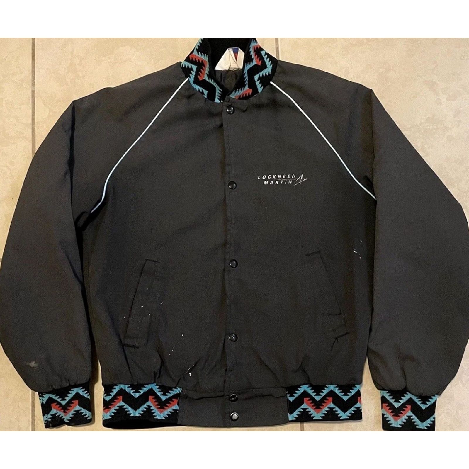 Vintage VINTAGE 80s Lockheed Martin Aerospace Distress Jacket M Army Air Force Space Grunge Size US M / EU 48-50 / 2 - 2 Thumbnail