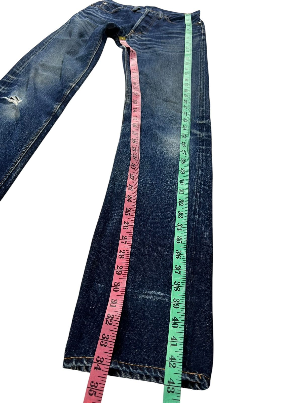 If Six Was Nine × Japanese Brand × Le Grande Bleu (L.G.B.) VINTAGE 90’S CANTON SELVEDGE DISTRESSED JEANS Size US 26 / EU 42 - 19 Thumbnail