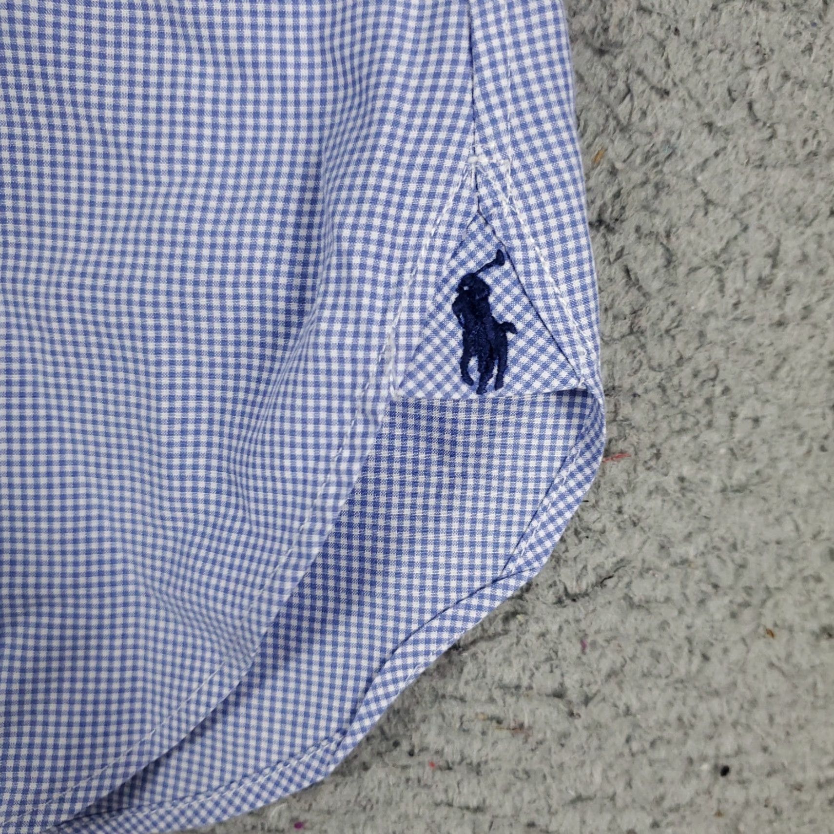 Ralph Lauren Ralph Lauren Dress Shirt Mens Size 18 Blue Pony Custom Fit Button-Down Long Sleeve Non-Iron Pockets 100% Cotton Men’s Shirt 1990s? (not specified) Size 48R - 3 Thumbnail