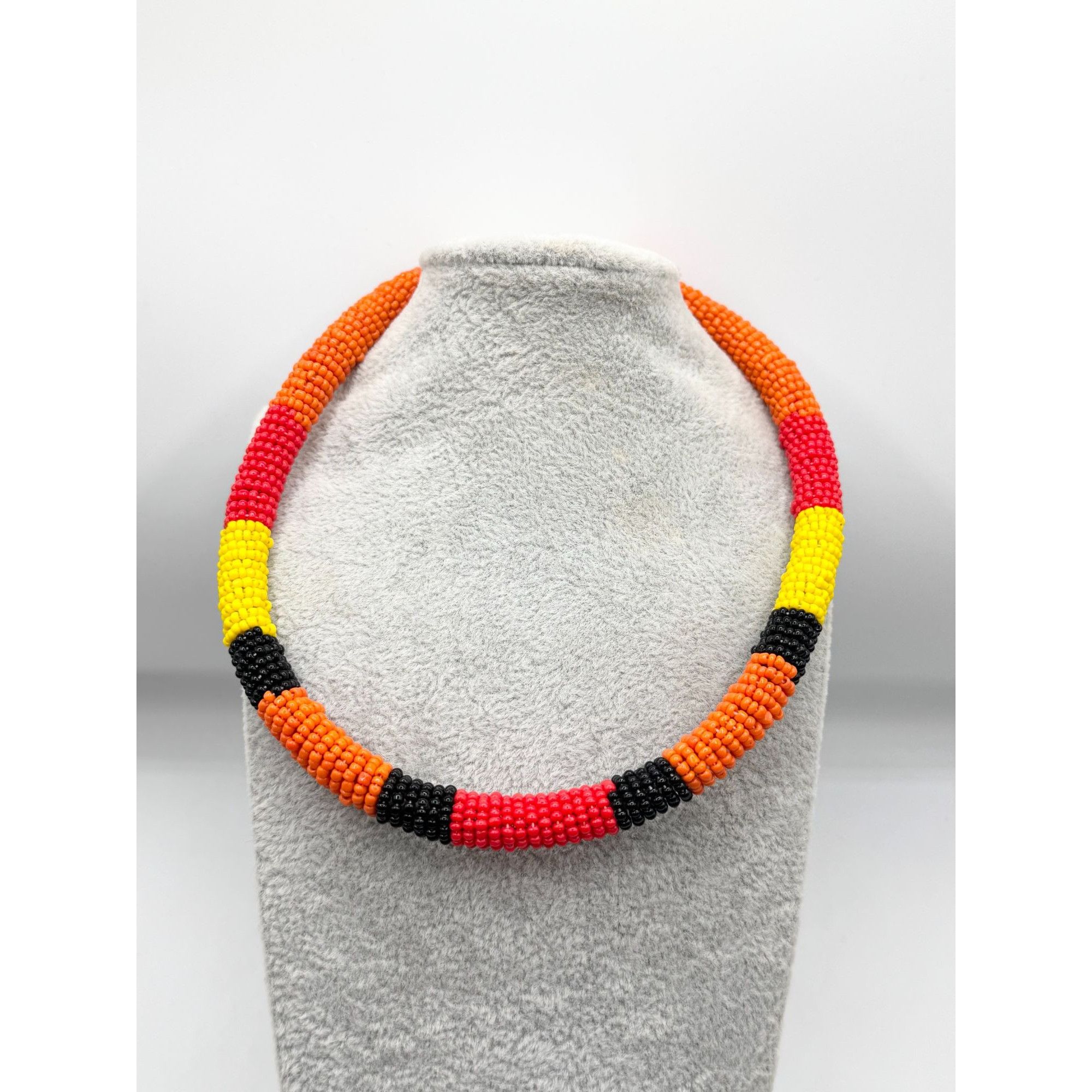 Vintage Vintage African Bead Beaded Choker Collar Necklace Size ONE SIZE - 2 Thumbnail