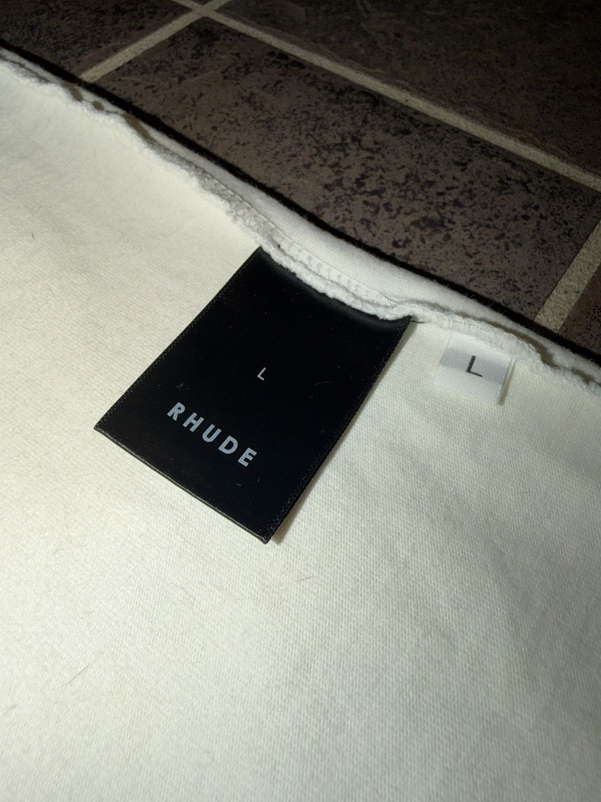 Rhude Rhude Track Logo Tee ‘Vintage White’ Size US L / EU 52-54 / 3 - 4 Thumbnail