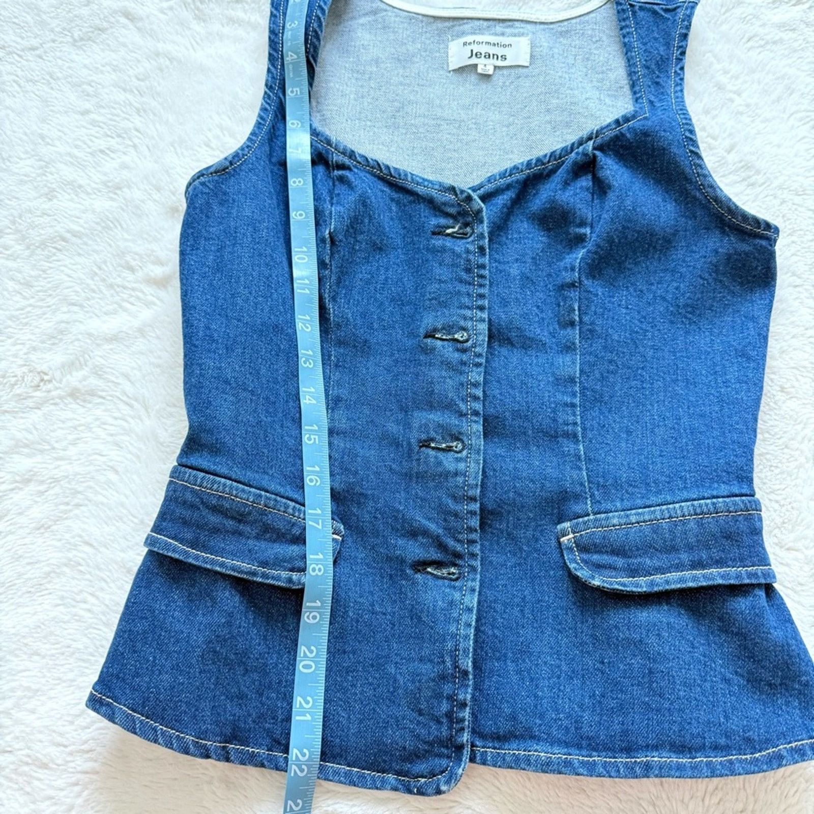 Reformation Reformation women jeans vest size 4 US Size S / US 4 / IT 40 - 7 Thumbnail