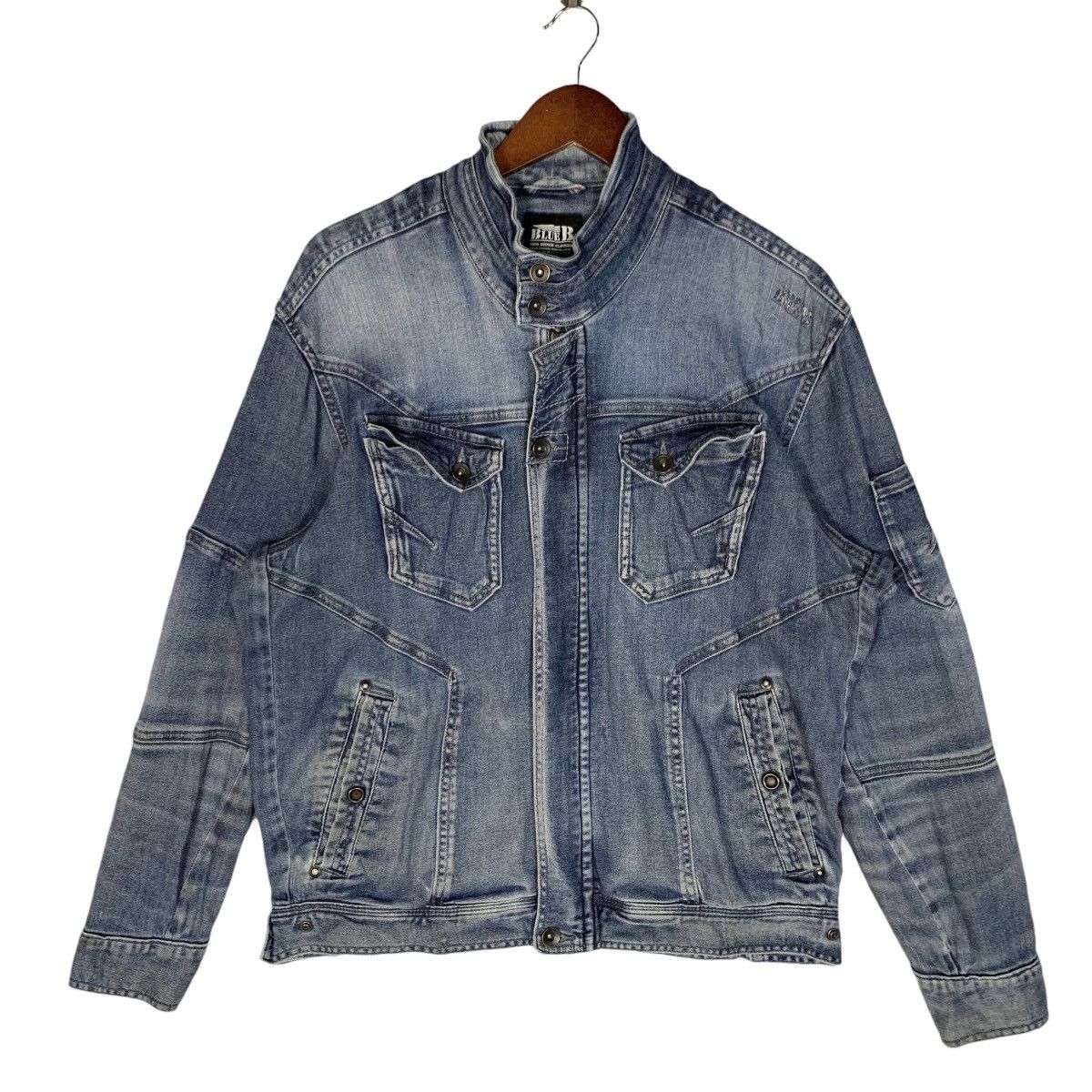 Japanese Brand × Vintage Vintage Blue B Denim Jacket Size M Size US M / EU 48-50 / 2 - 1 Thumbnail
