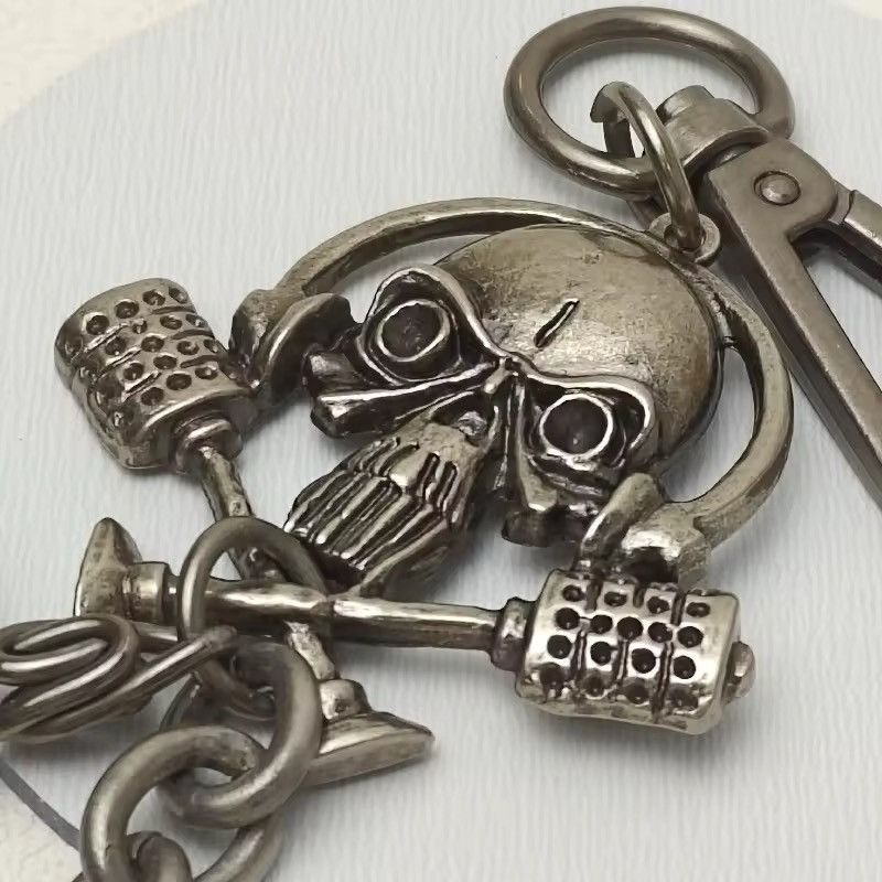 Jewelry Punk Locomotive Skull Waist Pants Keychain Size ONE SIZE - 6 Thumbnail