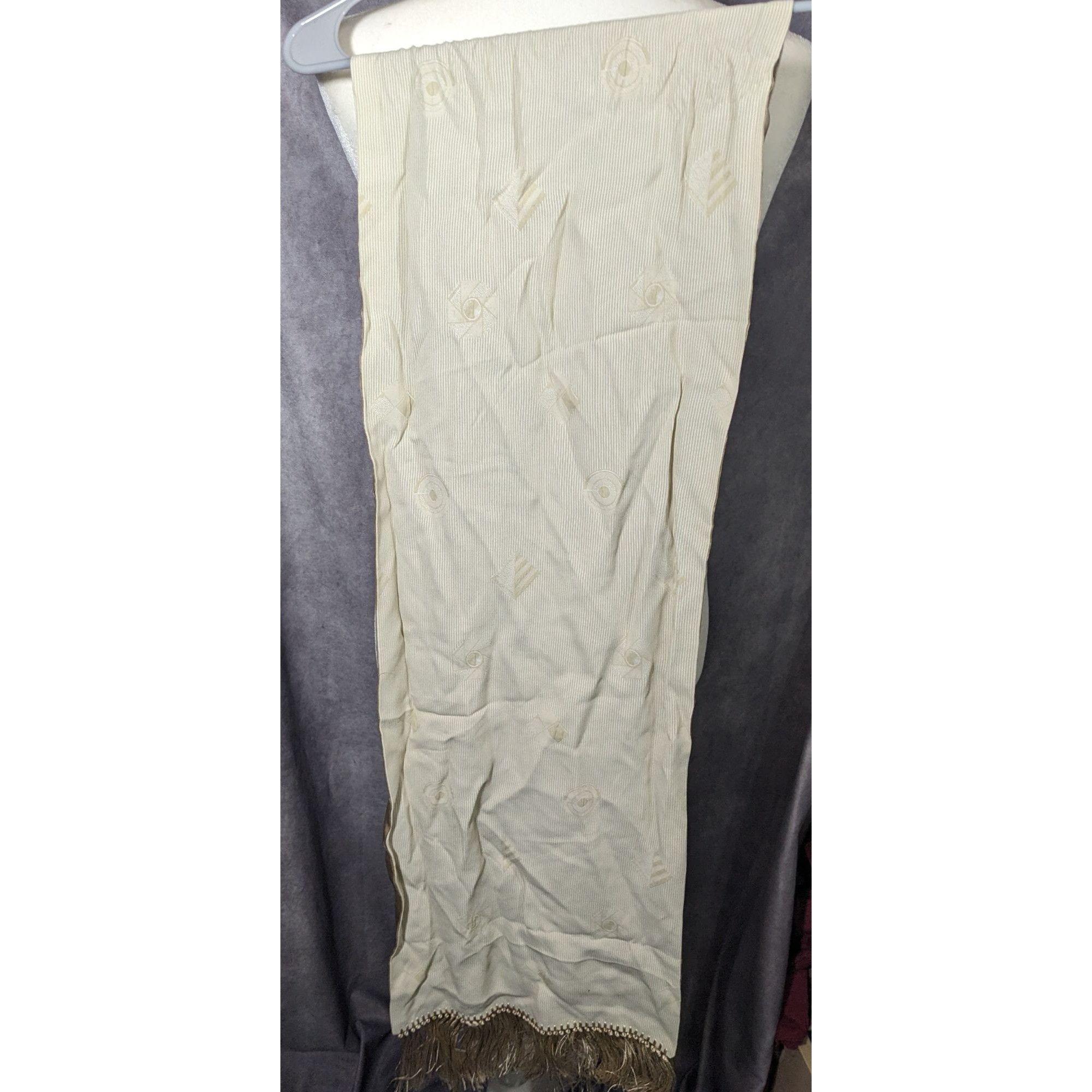 Other Vintage Donna Livingstone Silk Beige Geometric Textured Scar Size ONE SIZE - 13 Thumbnail