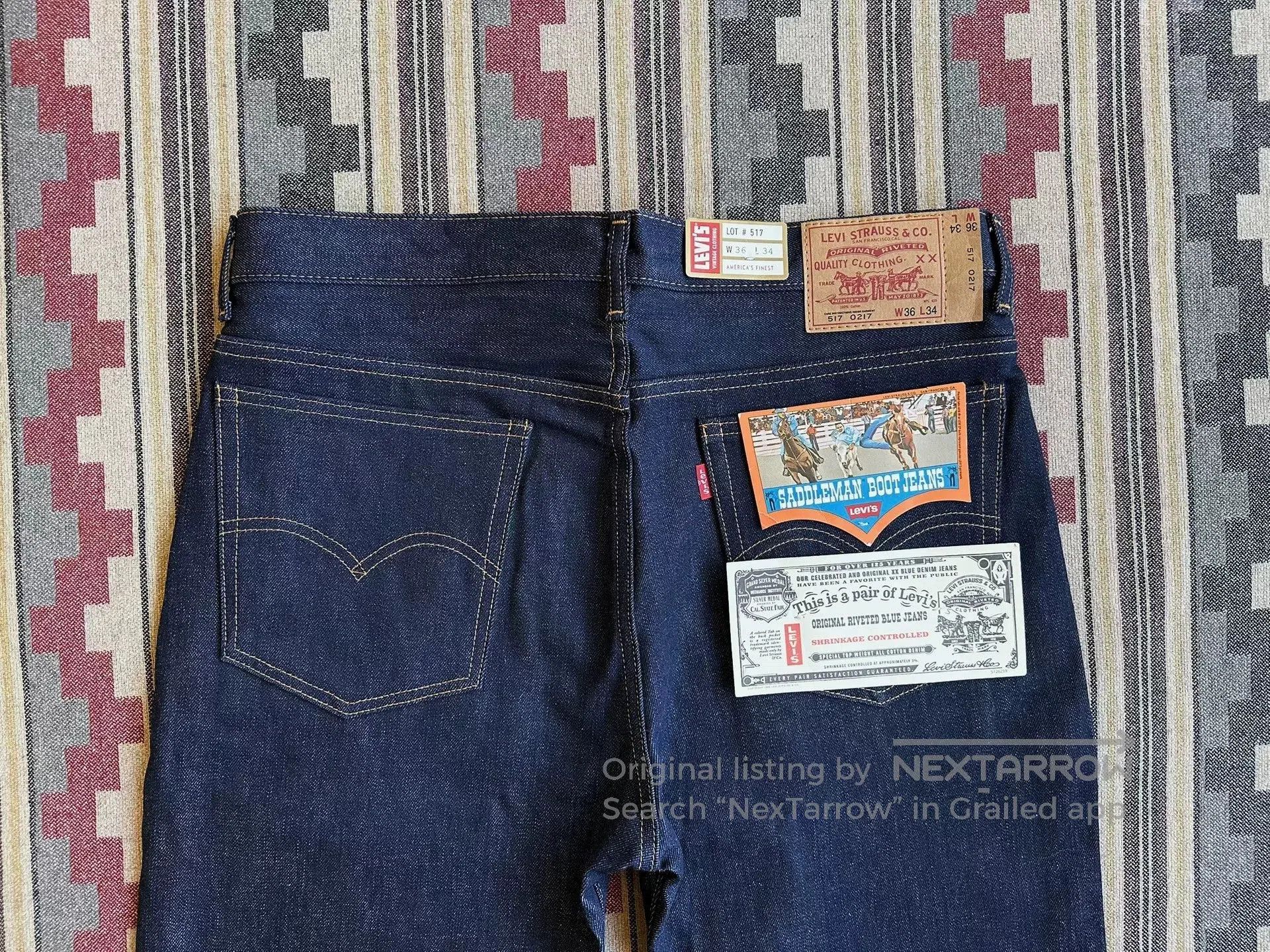 Levi's Vintage Clothing levi's lvc 1970s bootcut jeans indigo. Size US 36 / EU 52 - 4 Thumbnail
