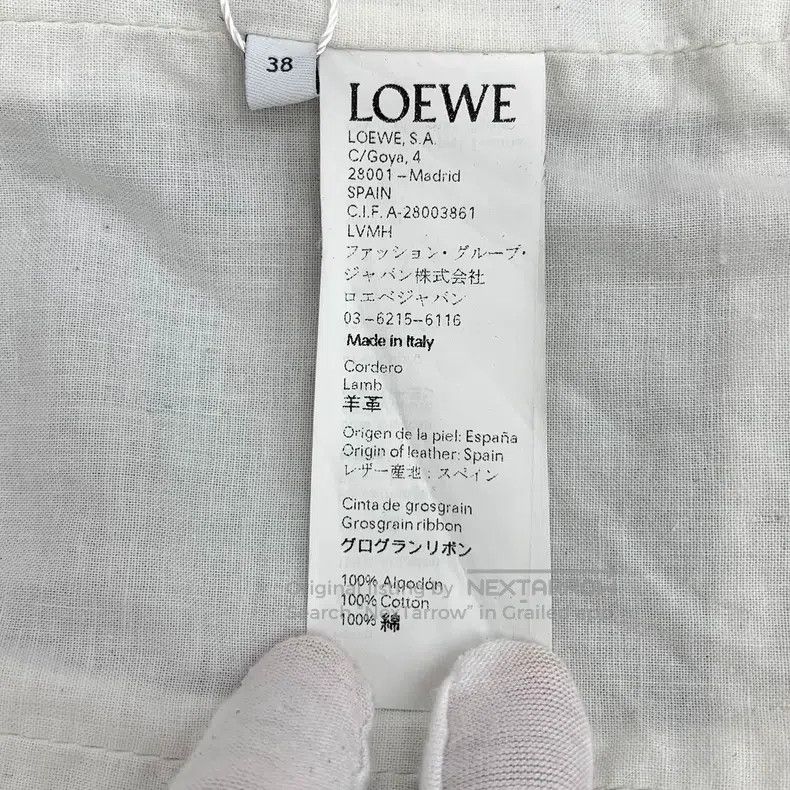 Loewe Loewe Dark Blue Lamb Leather Logo Embossed Long Sleeve Jac Size XS / US 0-2 / IT 36-38 - 7 Thumbnail