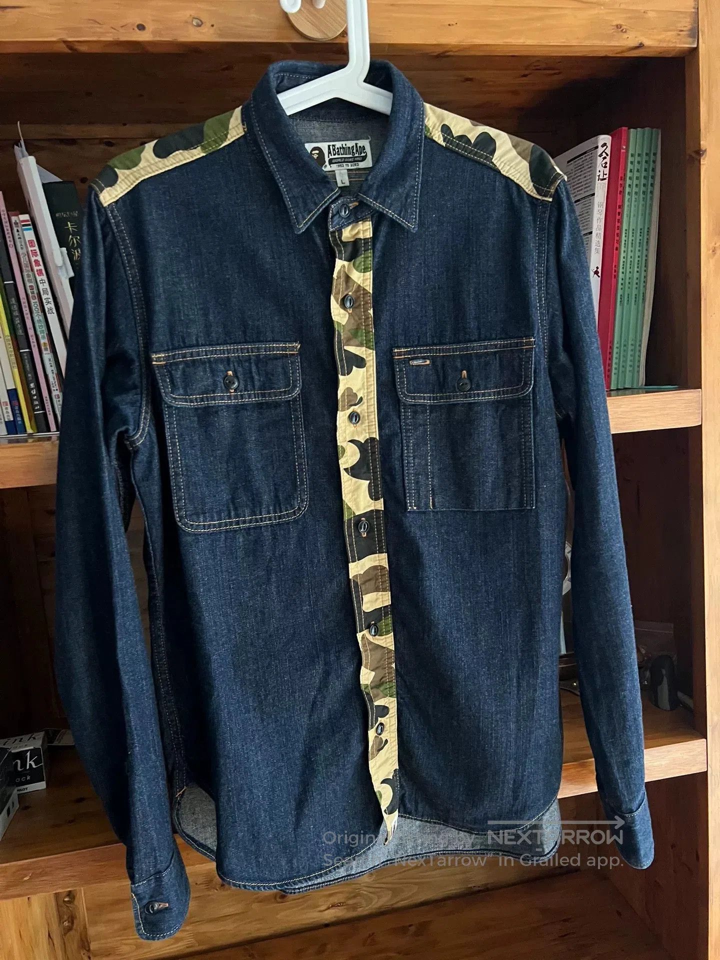 Bape BAPE Camo Indigo Denim Shirt. Size US L / EU 52-54 / 3 - 2 Thumbnail