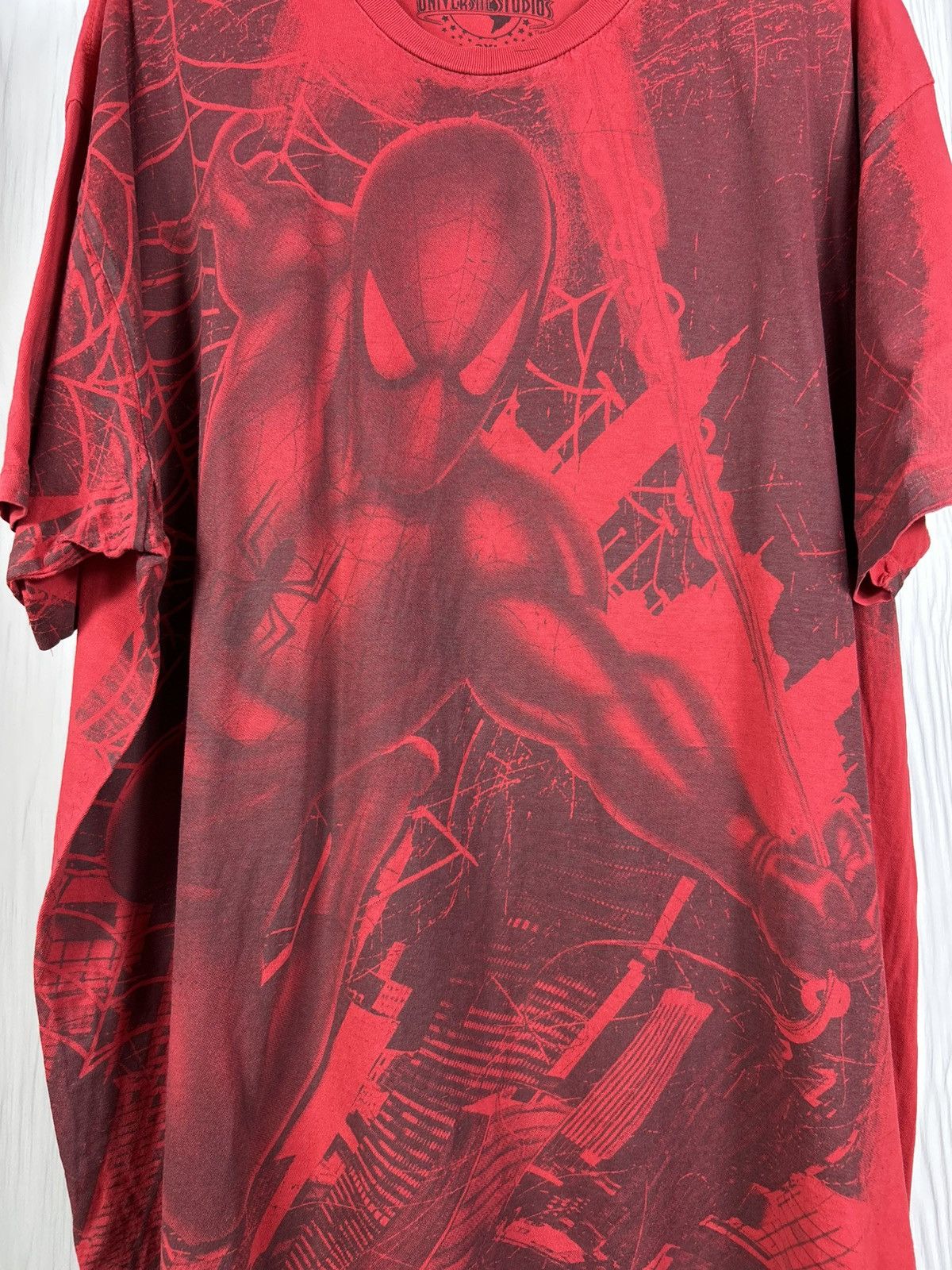 Universal Studios Rare Vintage AOP Spider Man All Over Printed Marvel T-Shirt Size US XXL / EU 58 / 5 - 4 Thumbnail