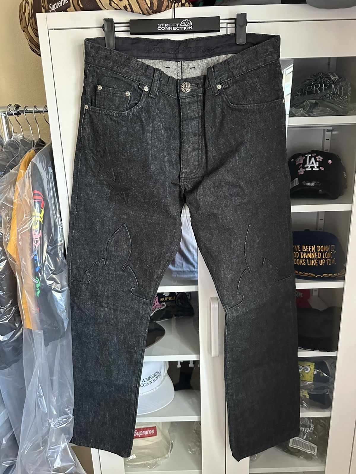 Chrome Hearts CHROME HEARTS STAR PATCH DENIM SIZE 34 JEANS IN HOUSE Size US 34 / EU 50 - 2 Thumbnail