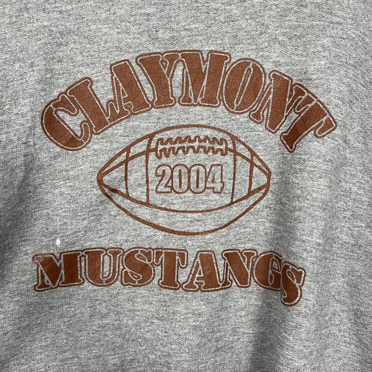 Jerzees Y2k Vintage CLAYMONT MUSTANGS Crewneck Sweatshirt #4092-C186 Size US XL / EU 56 / 4 - 3 Thumbnail