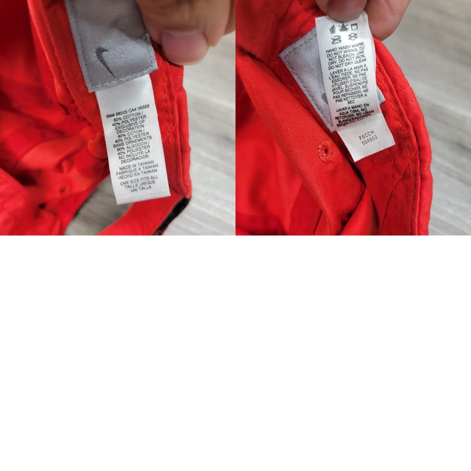 Nike Nike Hat Cap Strap Back One Size Red Embroidered Swoosh Athletic Mens Sports Size ONE SIZE - 8 Thumbnail