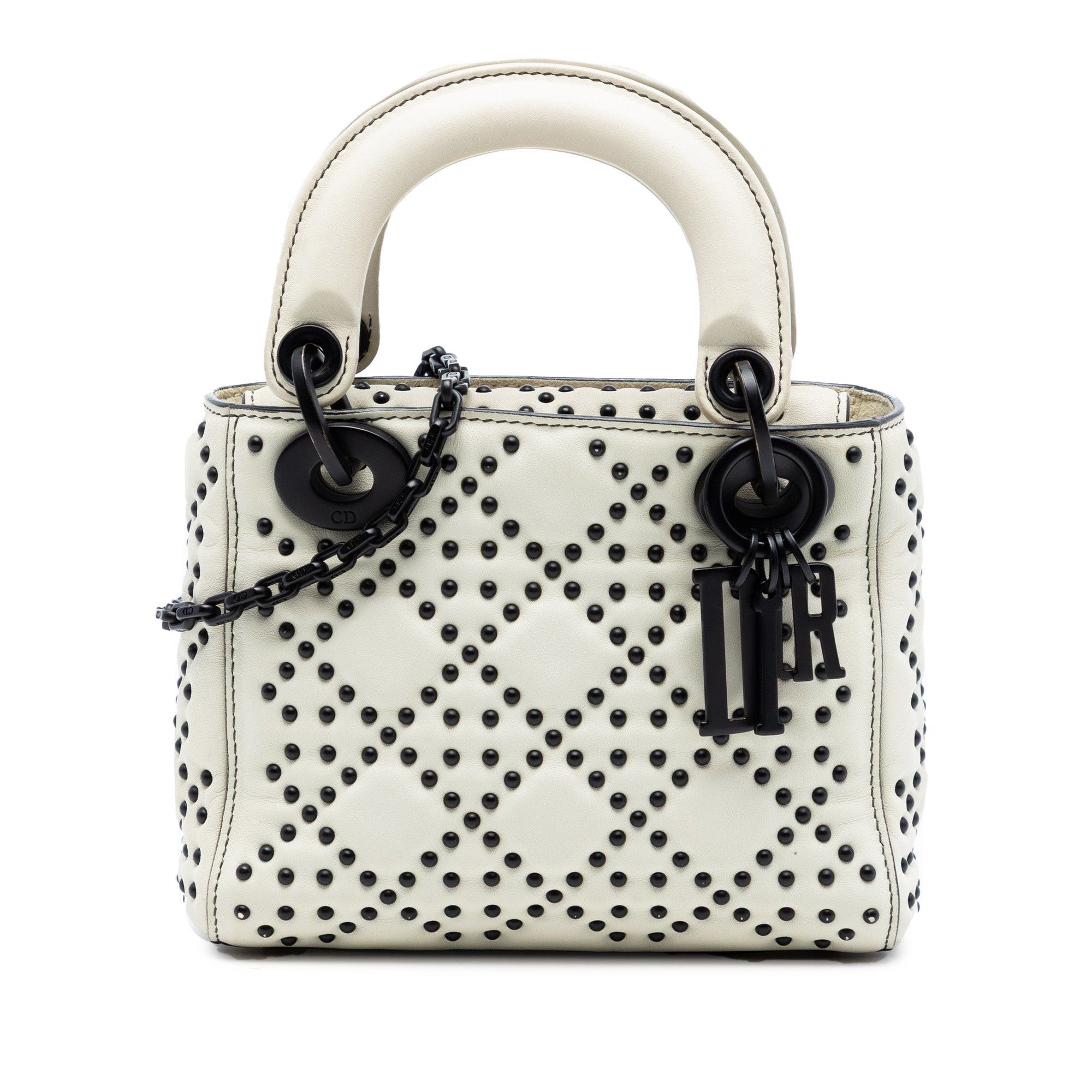 Dior Mini Lambskin Cannage Studded Supple Lady Dior Size ONE SIZE - 1 Thumbnail