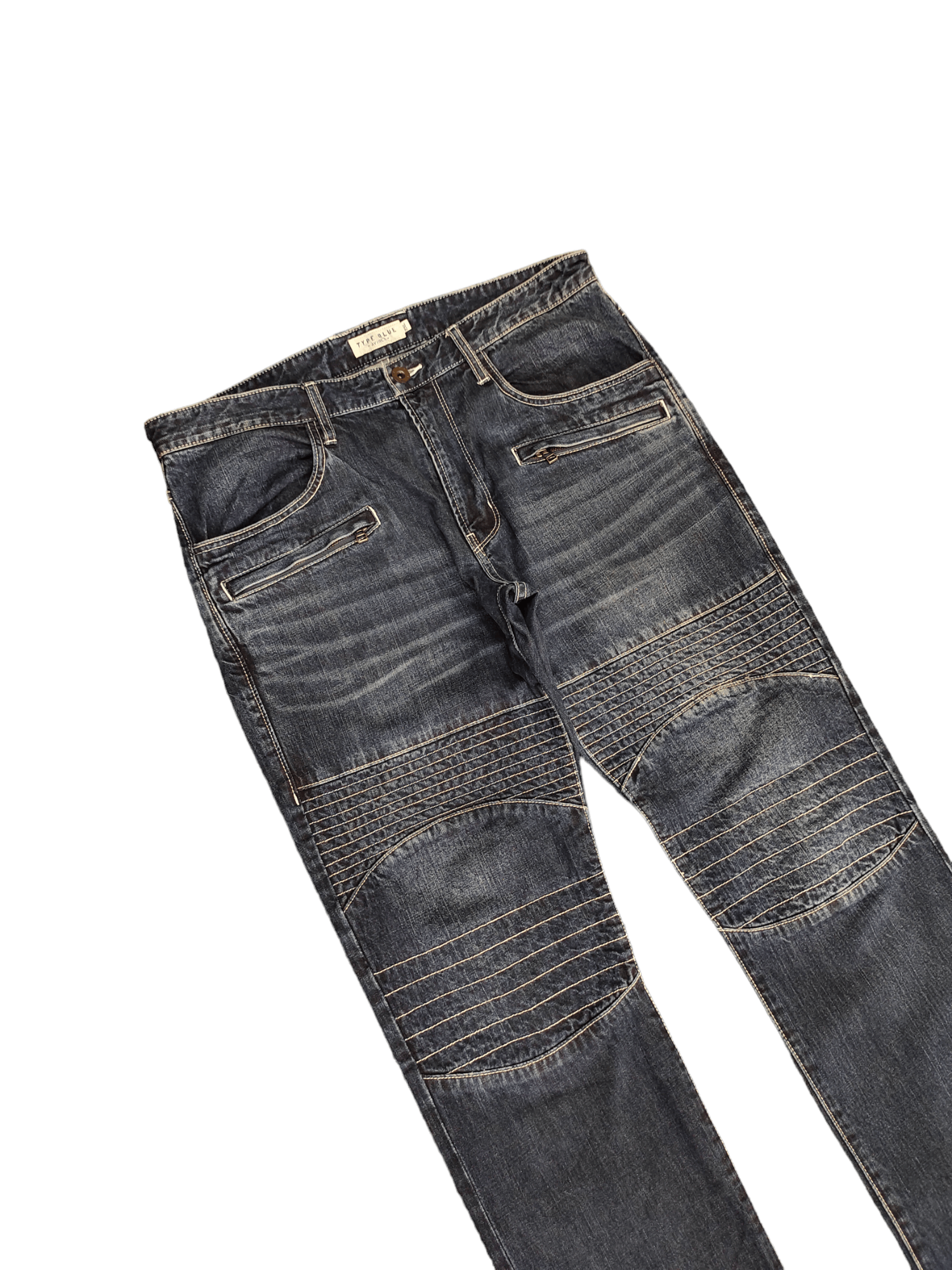 Avirex Avirex Type Blue Double Knee Denim Jeans Size US 37 - 5 Thumbnail