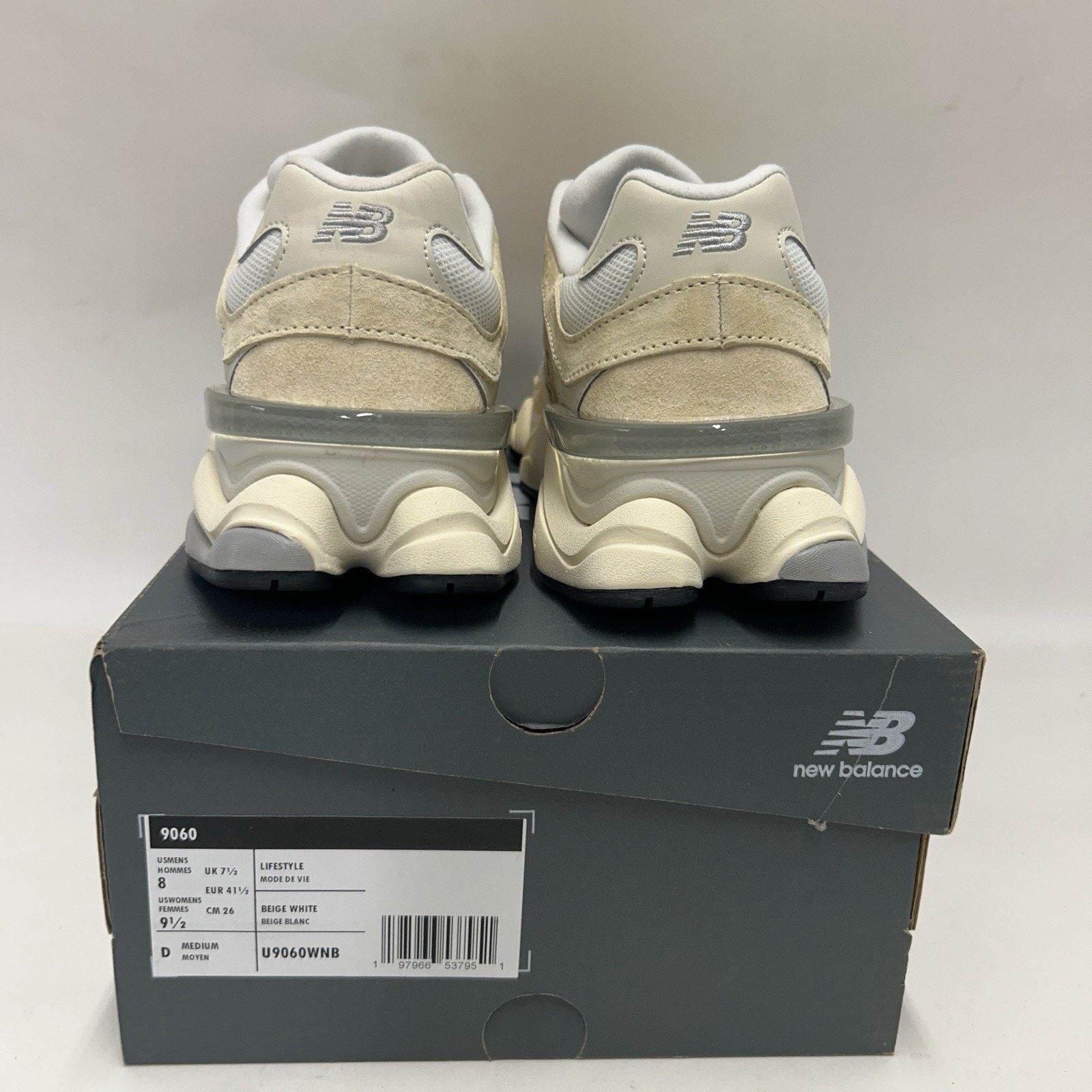 New Balance New Balance 9060 “Sea Salt Moonbeam” U9060WHT Size US 8 / EU 41 - 4 Thumbnail