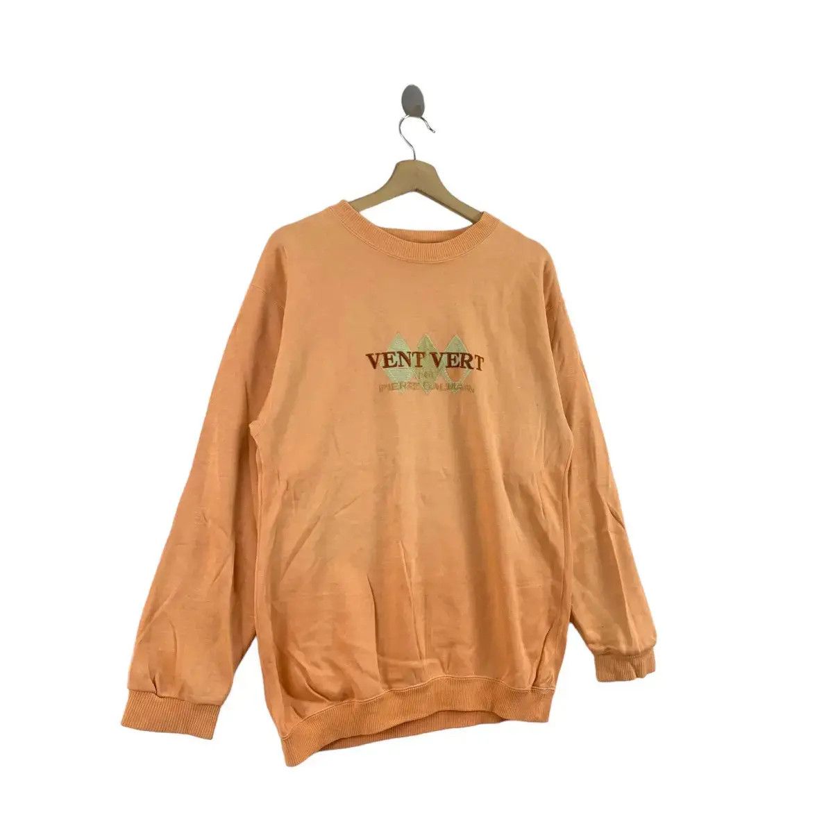 Pierre Balmain Vintage PIERRE BALMAIN PARIS Vent Vert Orange Sweatshirt Size L / US 10 / IT 46 - 2 Thumbnail