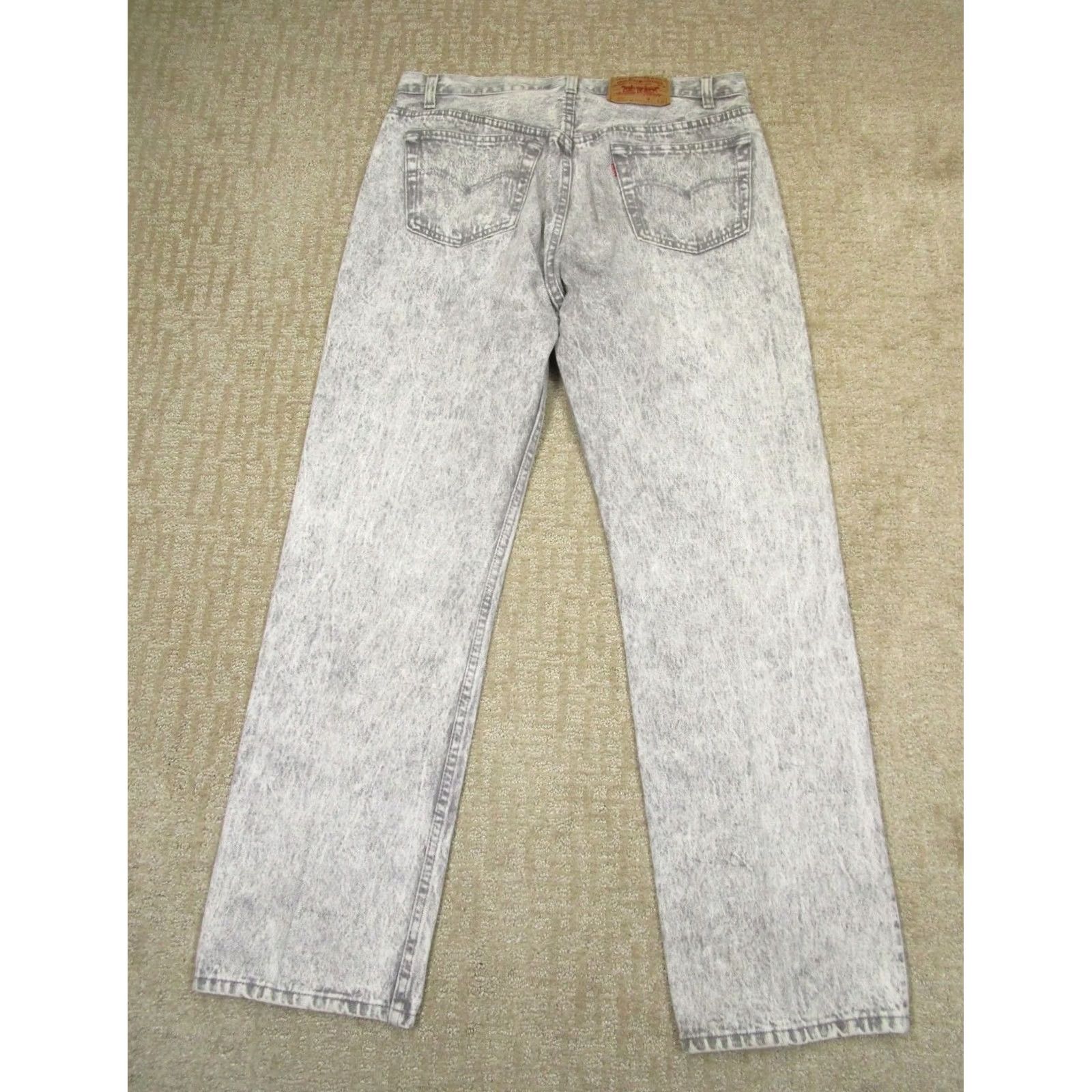 Levi's Levi's 501 Jeans Men's 36x30 Acid Wash Gray Button Fly Vintage USA 90s Straight Regular Denim Jeans Size US 36 / EU 52 - 4 Thumbnail