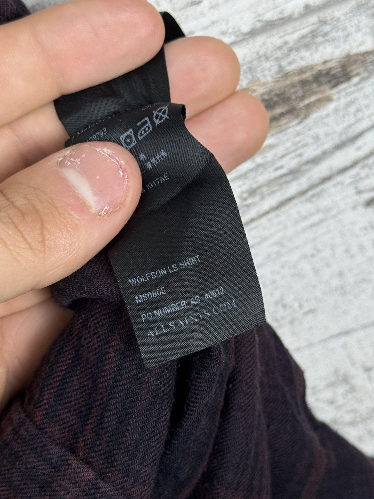 Allsaints Mens Vintage Allsaints Wolfson ls shirt button up luxury Size US L / EU 52-54 / 3 - 7 Thumbnail