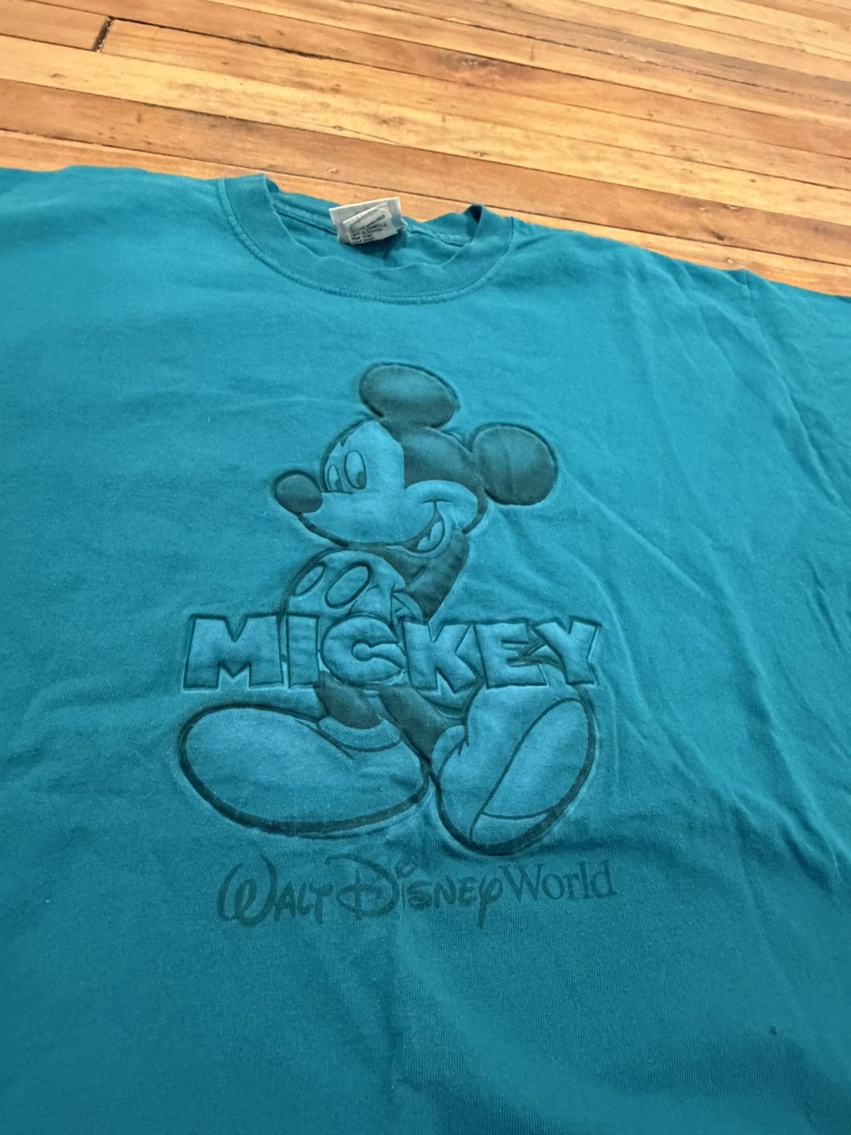 Disney Vintage Disney mickey mouse puff print teal tee Size US L / EU 52-54 / 3 - 1 Thumbnail