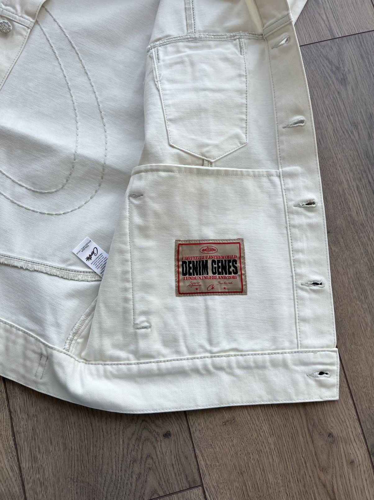 Corteiz Corteiz C-Star White Denim Jacket Medium Size US M / EU 48-50 / 2 - 12 Thumbnail