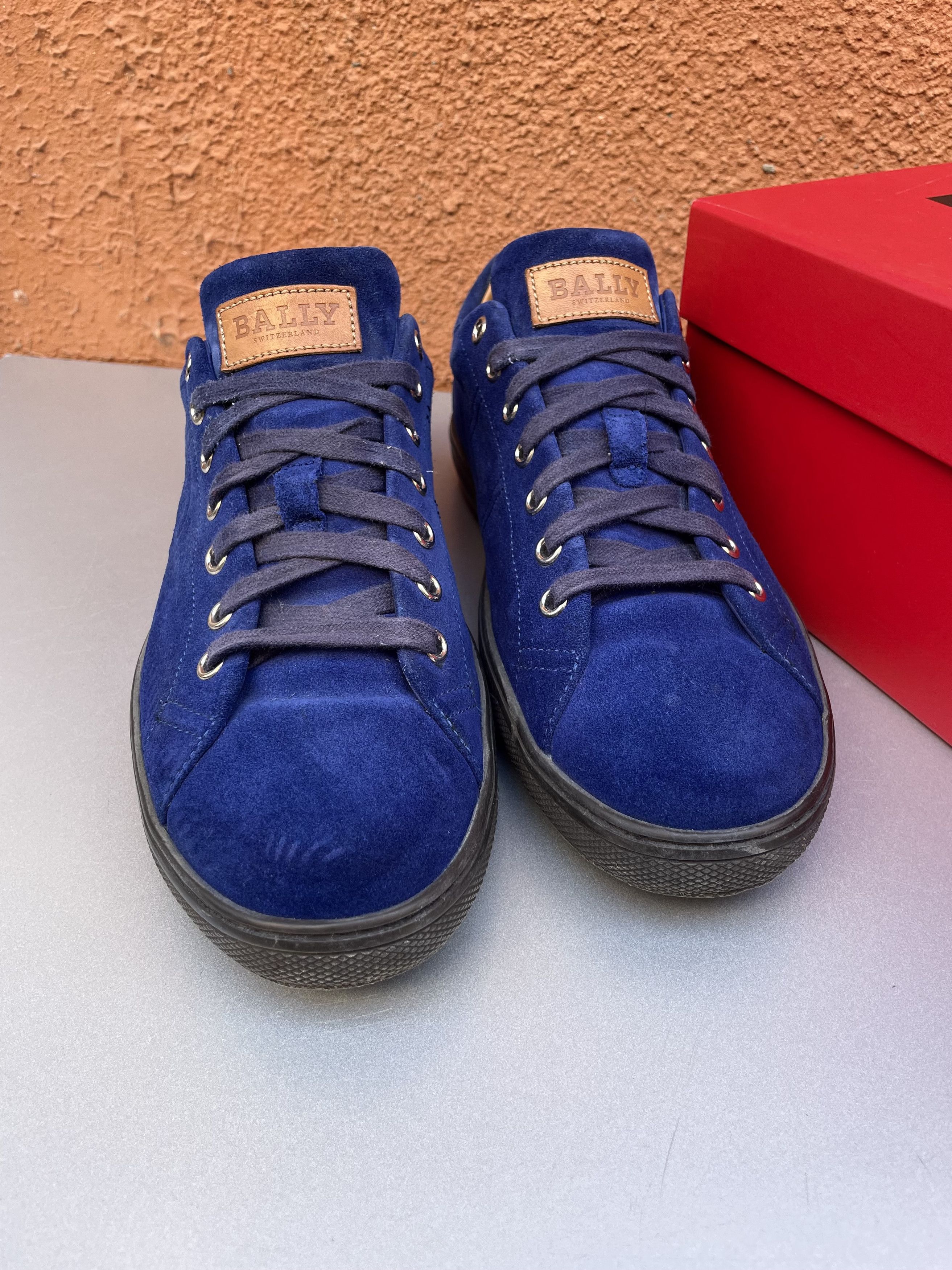 Bally Rare Bally Orivel Lace-Up blue suede sneakers size 43 Size US 10.5 / EU 43-44 - 4 Thumbnail