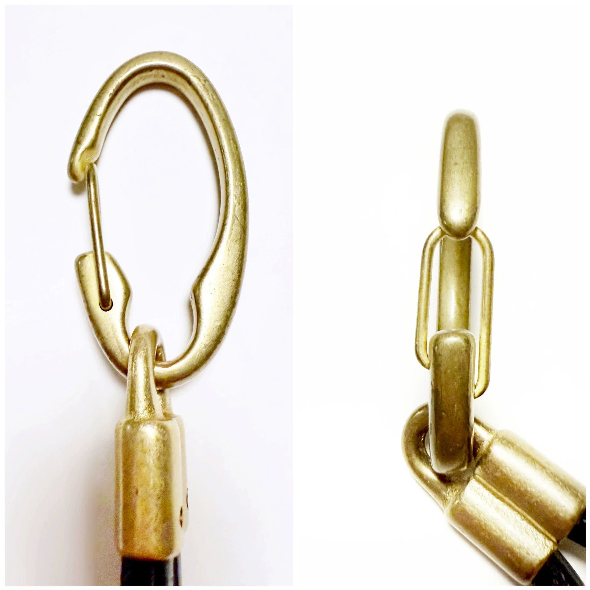 Yohji Yamamoto Yohji Yamamoto Pour Homme Brass Keychain Horween Leather 5 Size ONE SIZE - 7 Thumbnail