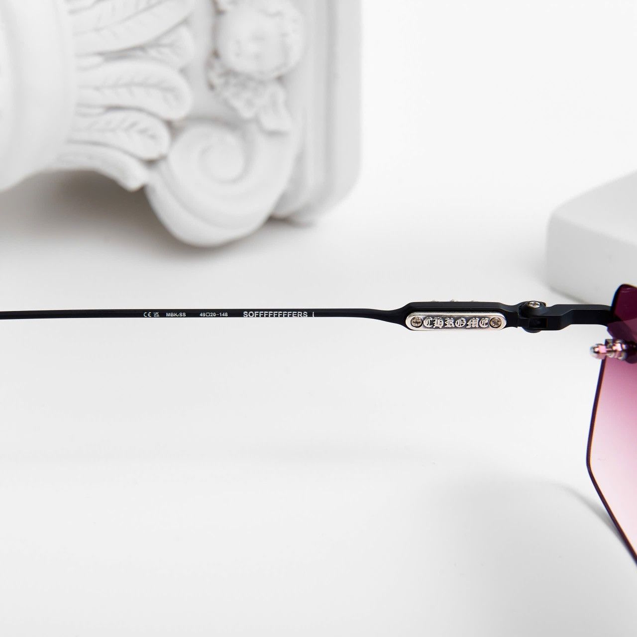 Chrome Hearts CHROME HEARTS SOFFFFFFFFERS II MATTE BLACK/SHINY SILVER VIESTA LENS SUNGLASSES Size ONE SIZE - 5 Thumbnail