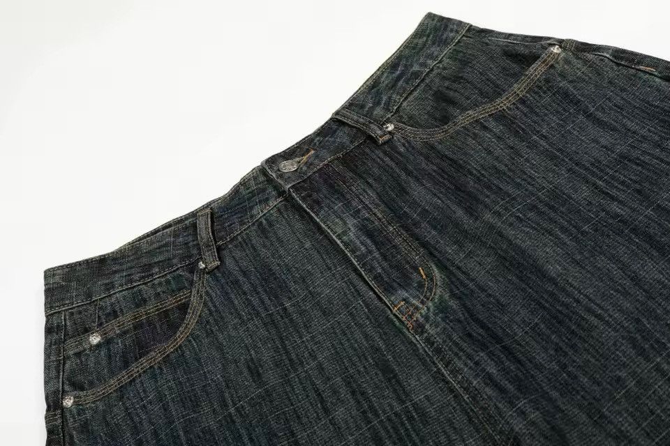 Jean Washed Streetwear Baggy Y2k Straight Jeans Pants Size US 32 / EU 48 - 4 Thumbnail