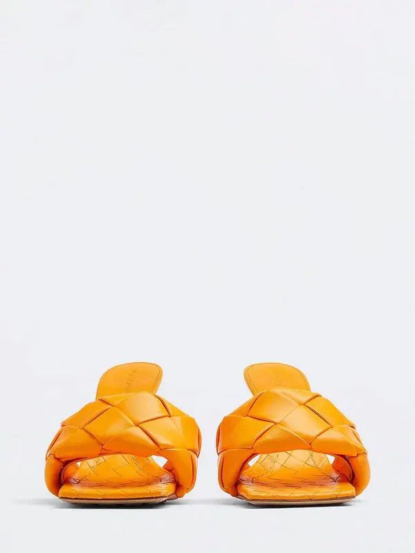Bottega Veneta o1n1vont0125 Lido Mules in Tangerine Size US 5.5 / IT 35.5 - 5 Thumbnail