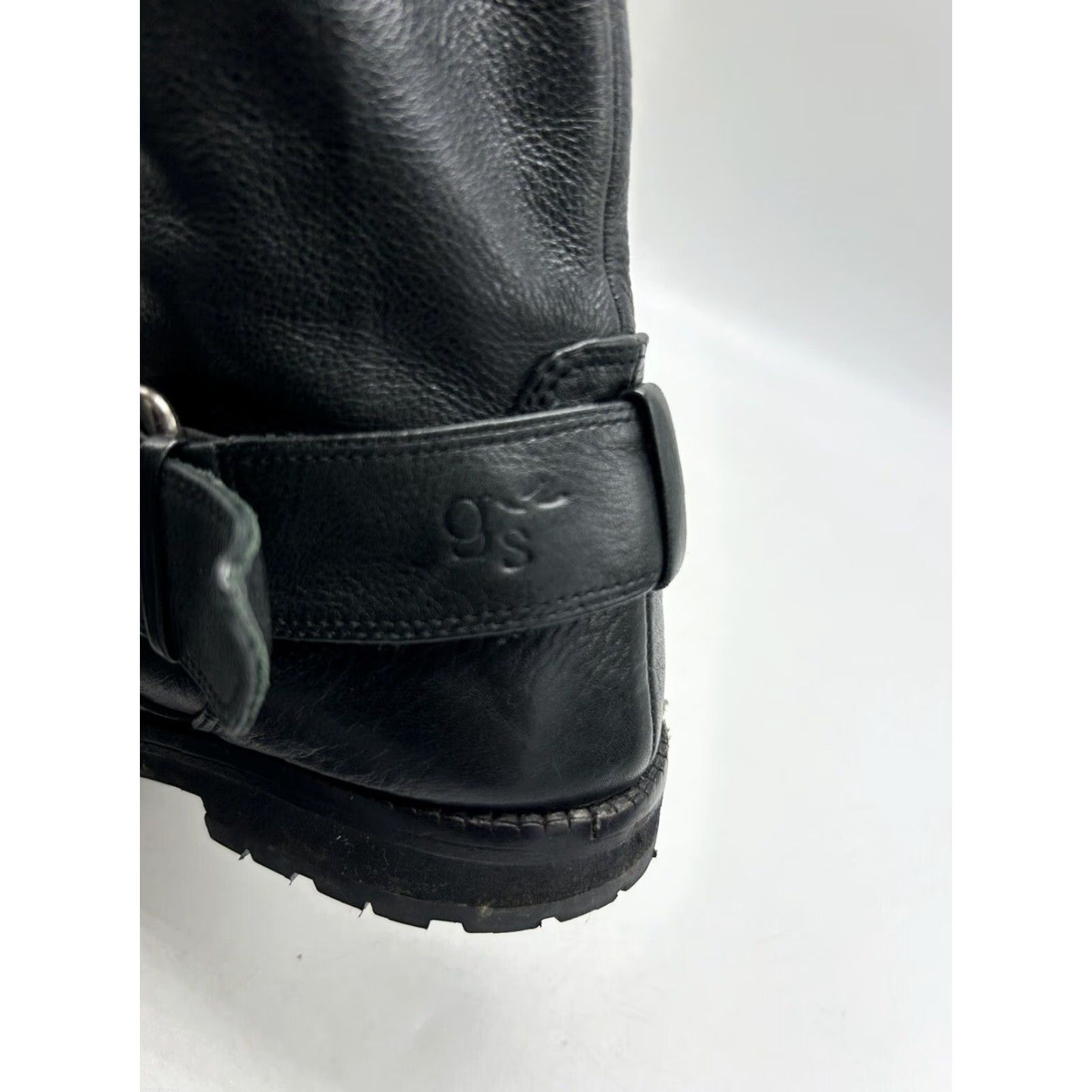 Vintage Gentle Souls Boots Womens 8 M Riding Buckle Moto Black Leather Soft Buttery Read Size US 8 / IT 38 - 6 Thumbnail