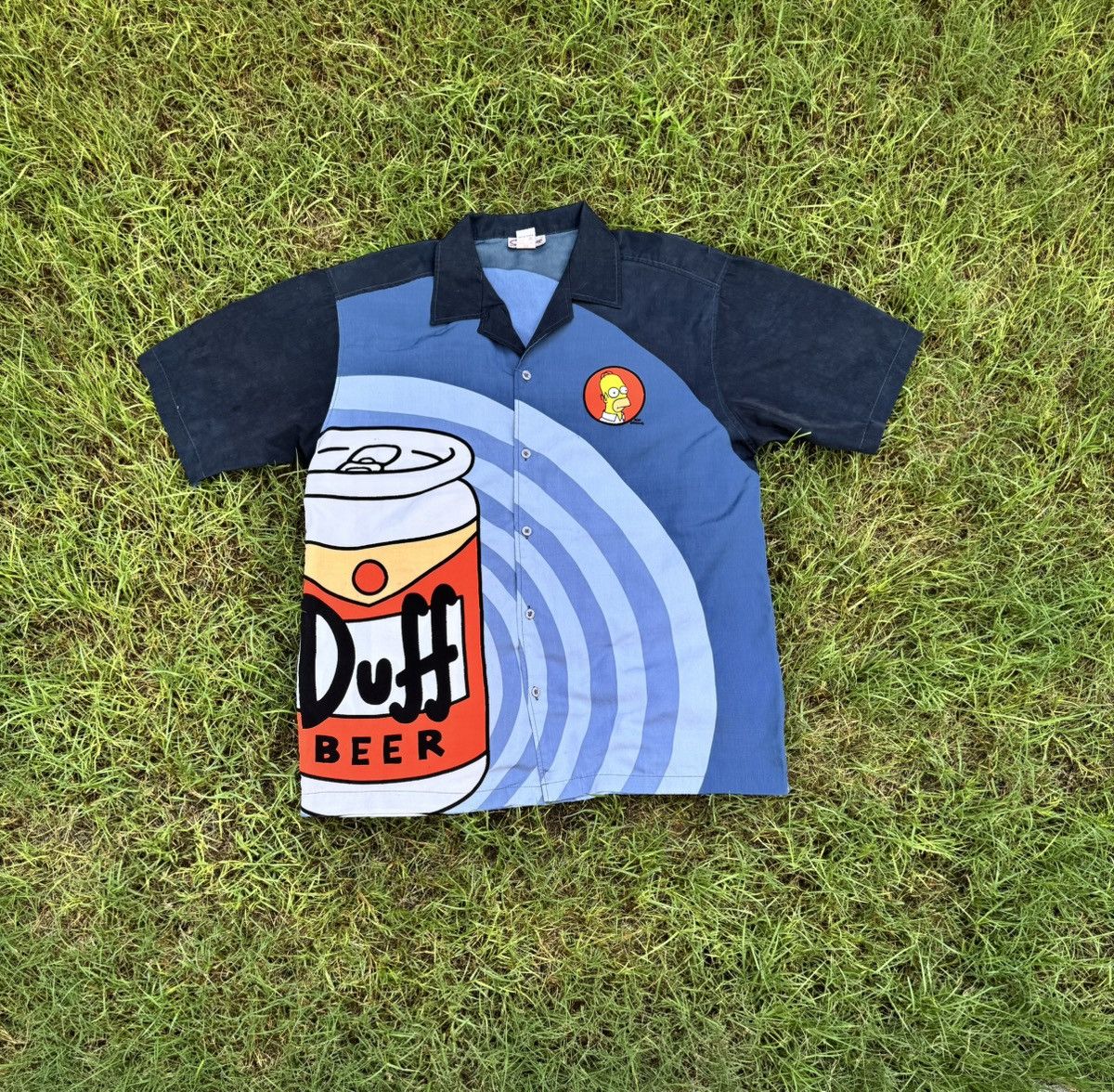 The Simpsons Duff Beer Fox 2002 Bowling Shirt