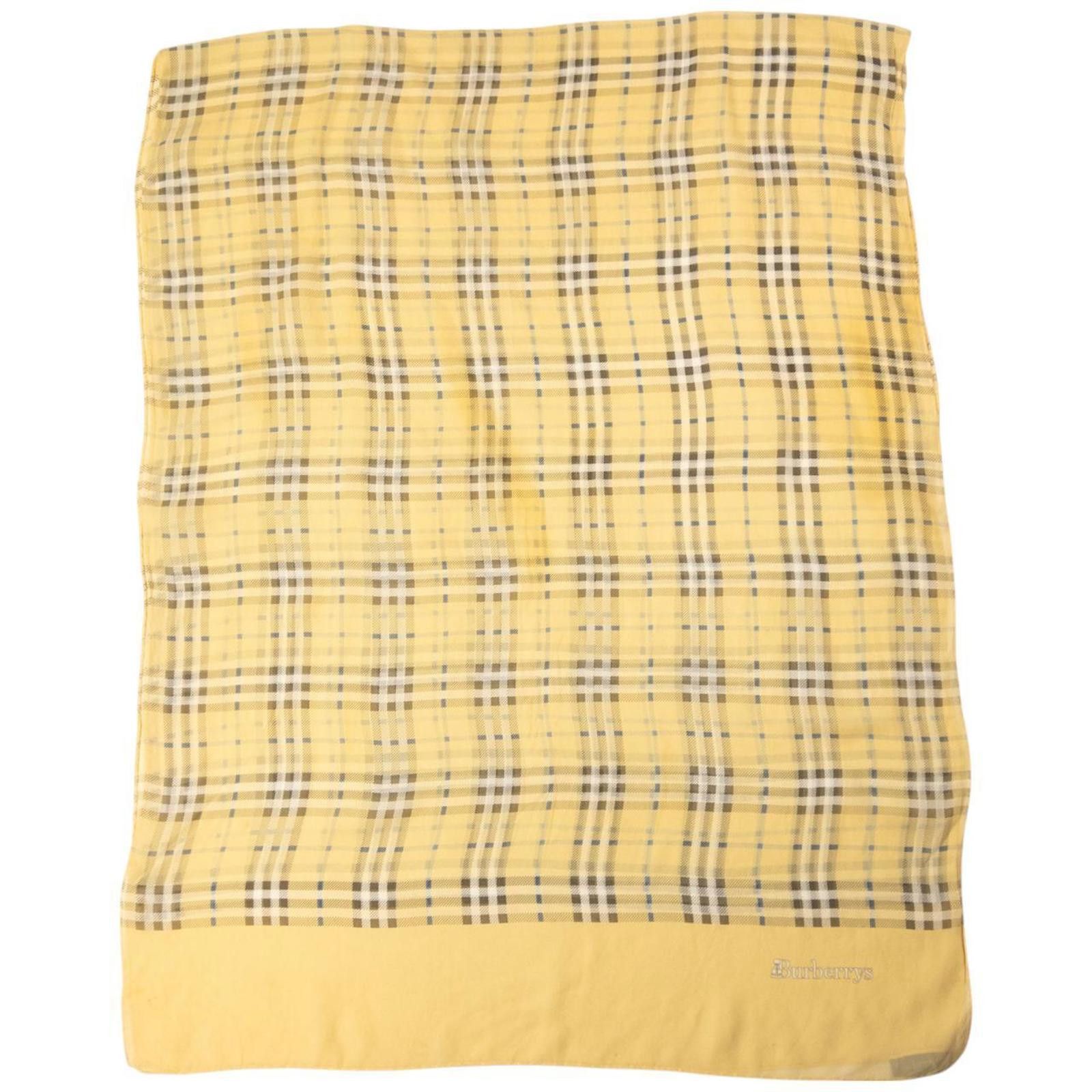 Burberry Vintage Burberry Nova Check Sheer Silk Scarf Size ONE SIZE - 1 Thumbnail