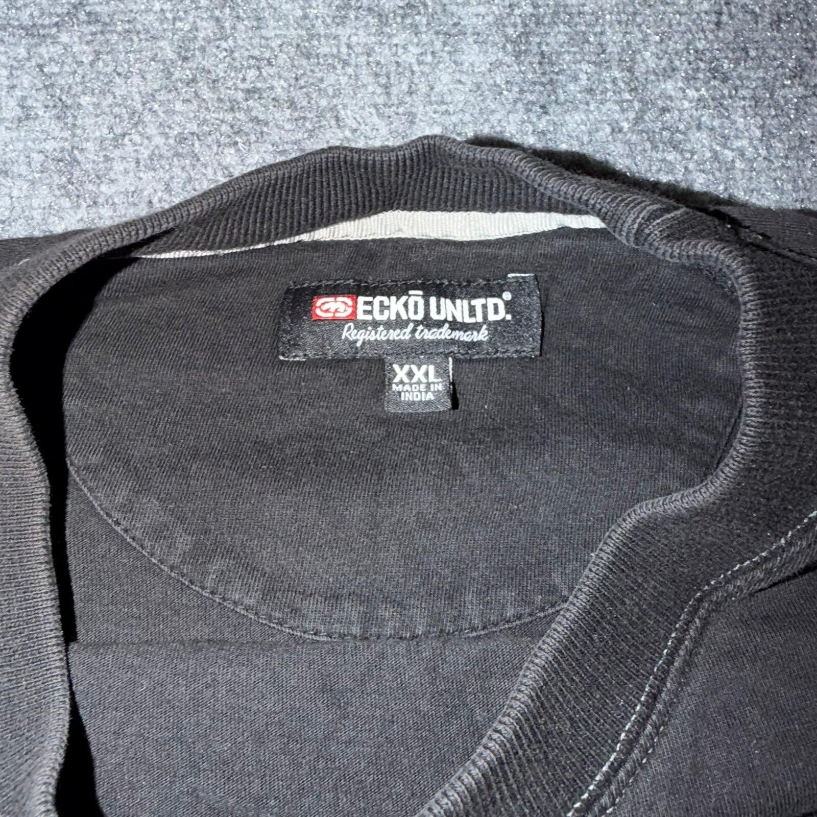 Ecko Unltd. Ecko Unlimited Grunge Shirt Black Mens 2XL Vtg y2k 90s Rare Size US XXL / EU 58 / 5 - 3 Thumbnail