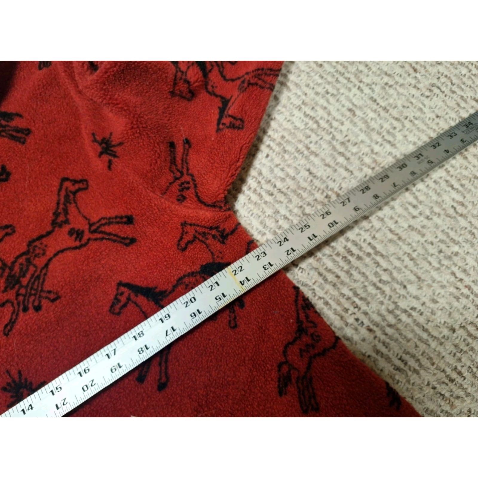Vintage Tsunami Jacket Unisex Adults L Red Fleece Zip Sherpa Western Cowboy Nature Animal Coat Size L / US 10 / IT 46 - 6 Thumbnail