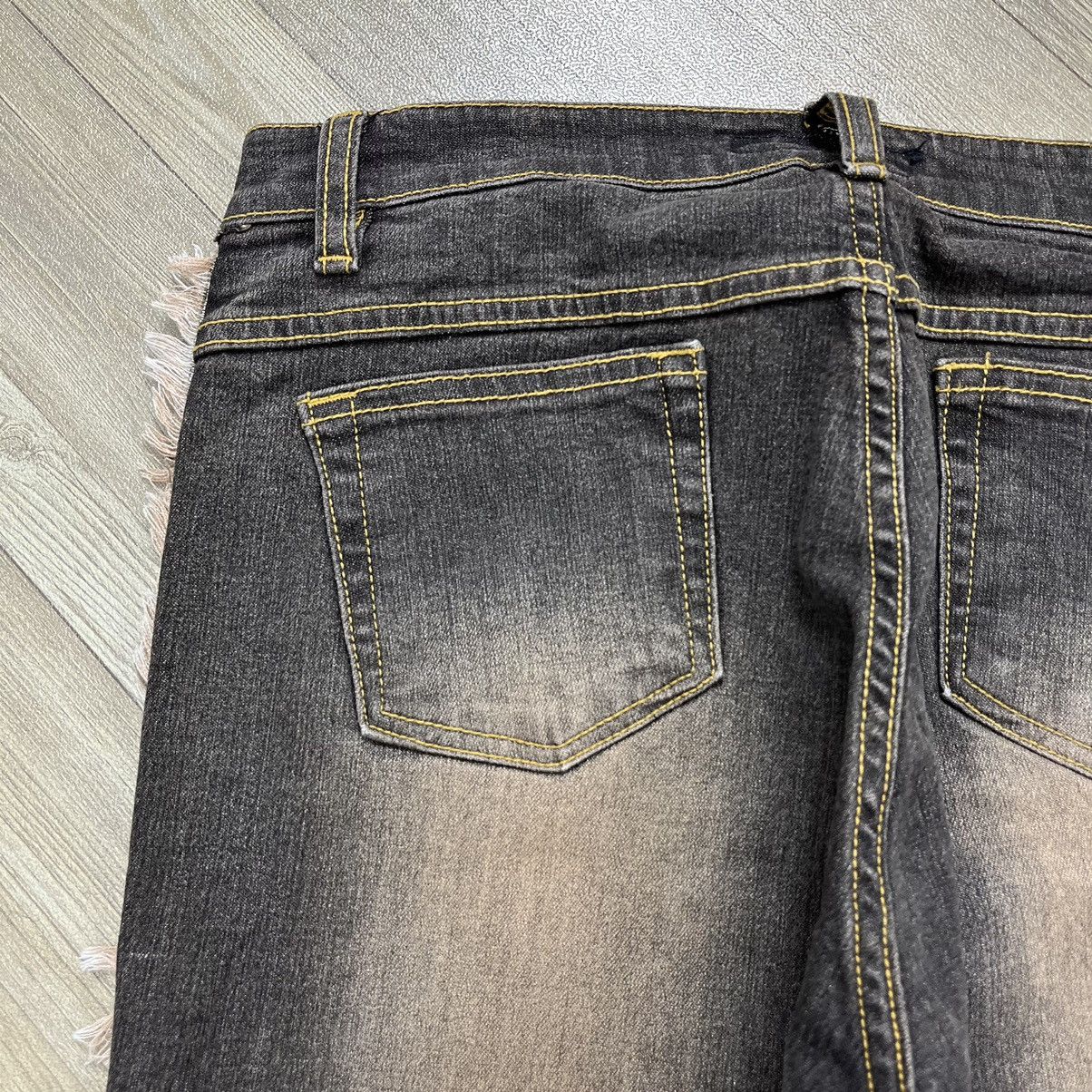 If Six Was Nine × Japanese Brand × Le Grande Bleu (L.G.B.) Y2K Avant Le Temps Waxed Leather Faded Flare Jeans Bootcut Size 27" / US 4 / IT 40 - 12 Thumbnail