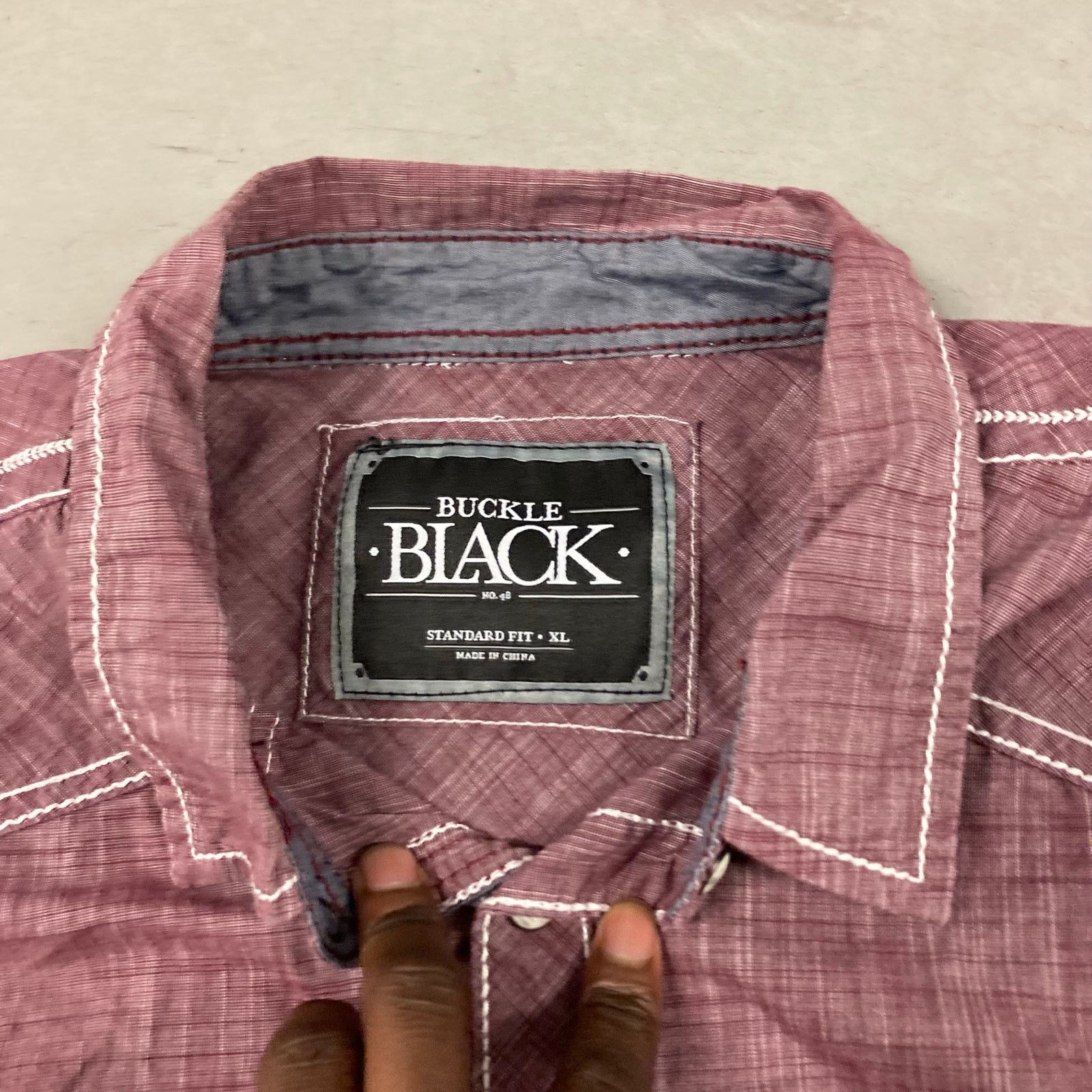 Buckle Black Y2K buckle black western pearl snap button up shirt Size US XL / EU 56 / 4 - 4 Thumbnail
