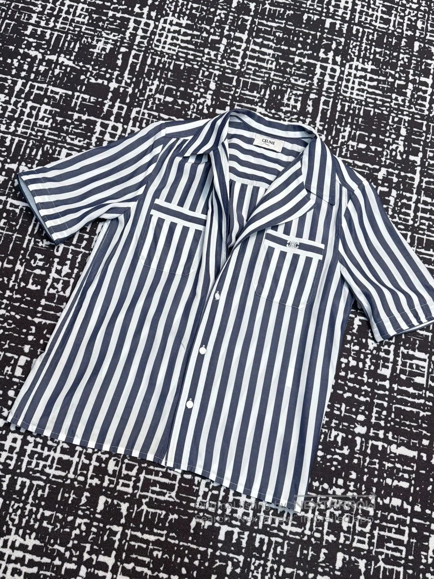 Celine Celine Blue White Striped Shirt. Size M / US 6-8 / IT 42-44 - 1 Thumbnail