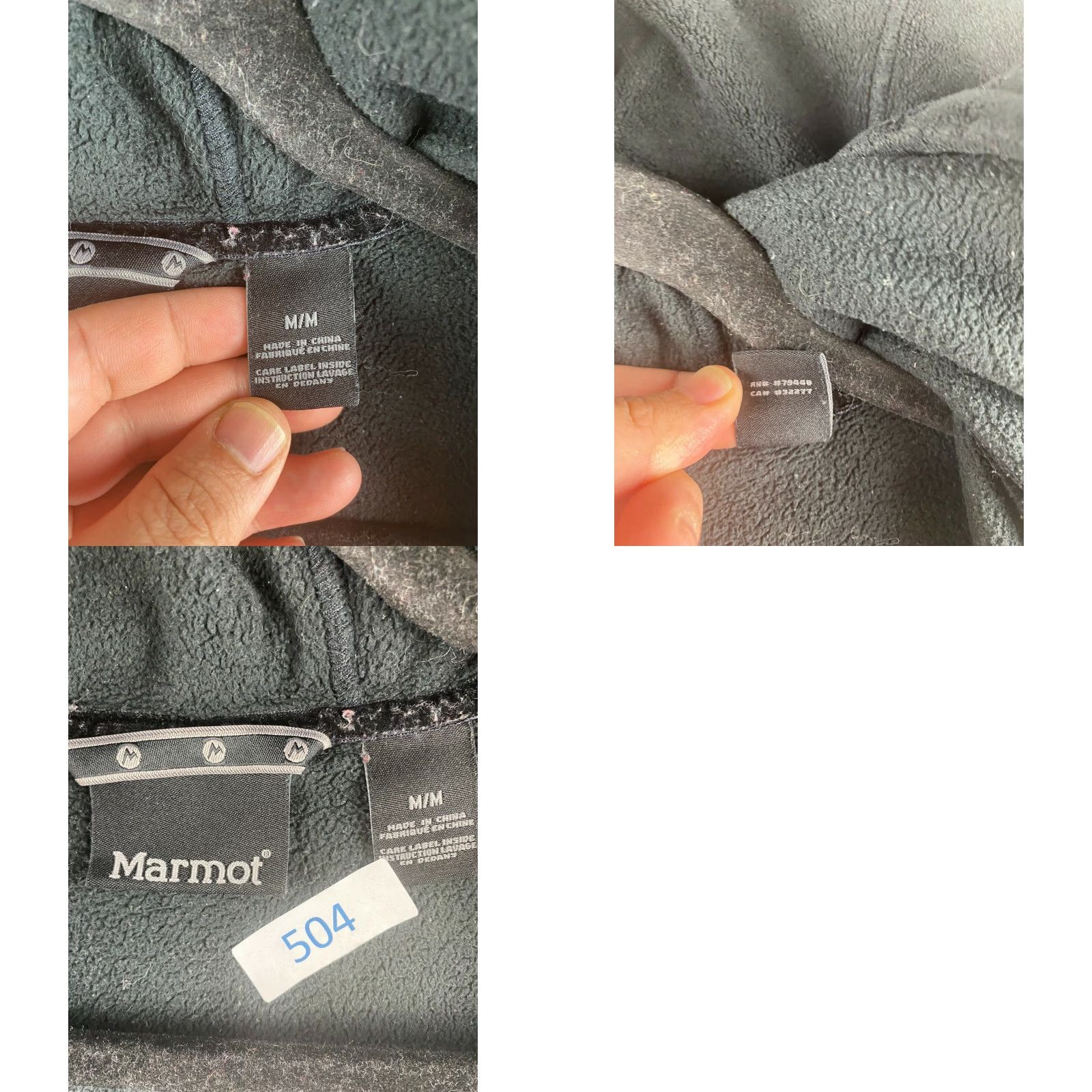 Marmot Marmot Hoodie Womens Medium M Black Full Zip Pockets Hooded Fleece Size M / US 6-8 / IT 42-44 - 8 Thumbnail