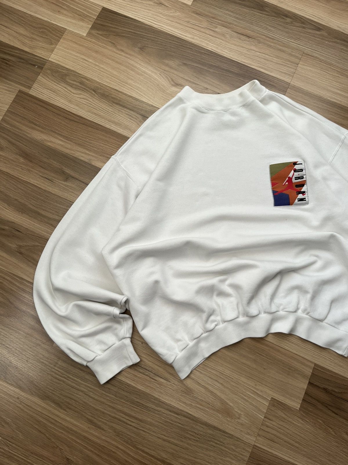 Nike 💥 Rare Vintage Hype Nike Jordan Sweatshirt Y2K Size US L / EU 52-54 / 3 - 2 Thumbnail