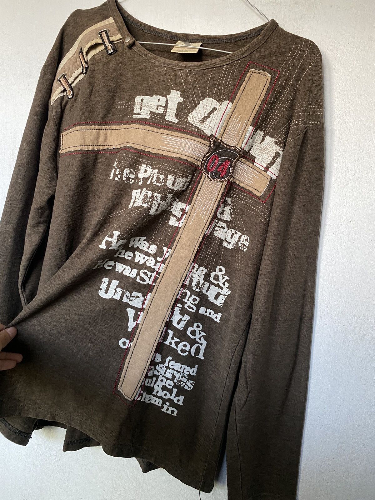If Six Was Nine × Japanese Brand × Le Grande Bleu (L.G.B.) Japanese Poem Embroidery Longsleeve Size US L / EU 52-54 / 3 - 3 Thumbnail