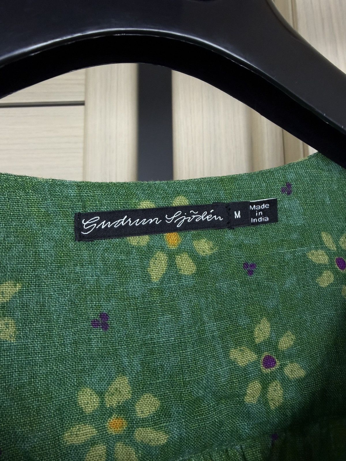 Gudrun Sjoden gudrun sjöden green linen flower print tunic blouses shirt Size M / US 6-8 / IT 42-44 - 9 Thumbnail