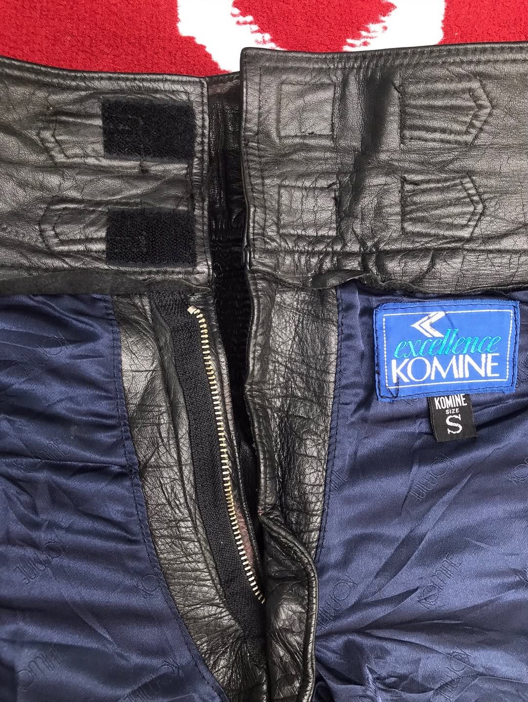 Japanese Brand 1980s Excellence Komine Biker Leather Pants Motorcycle Size US 27 - 5 Thumbnail