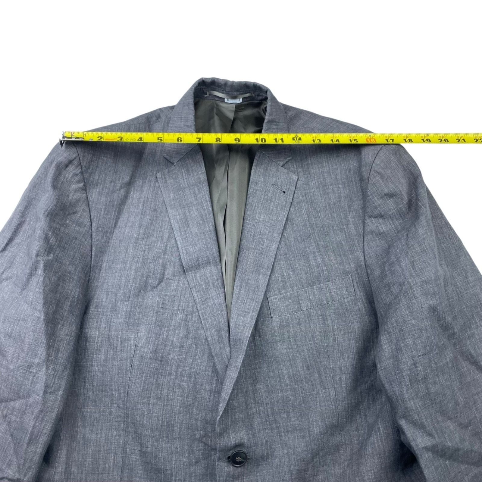 Angelo Litrico Angelo Litrico Men's 100% Linen 2-Button Blazer Brown • 42R Size 42R - 8 Thumbnail