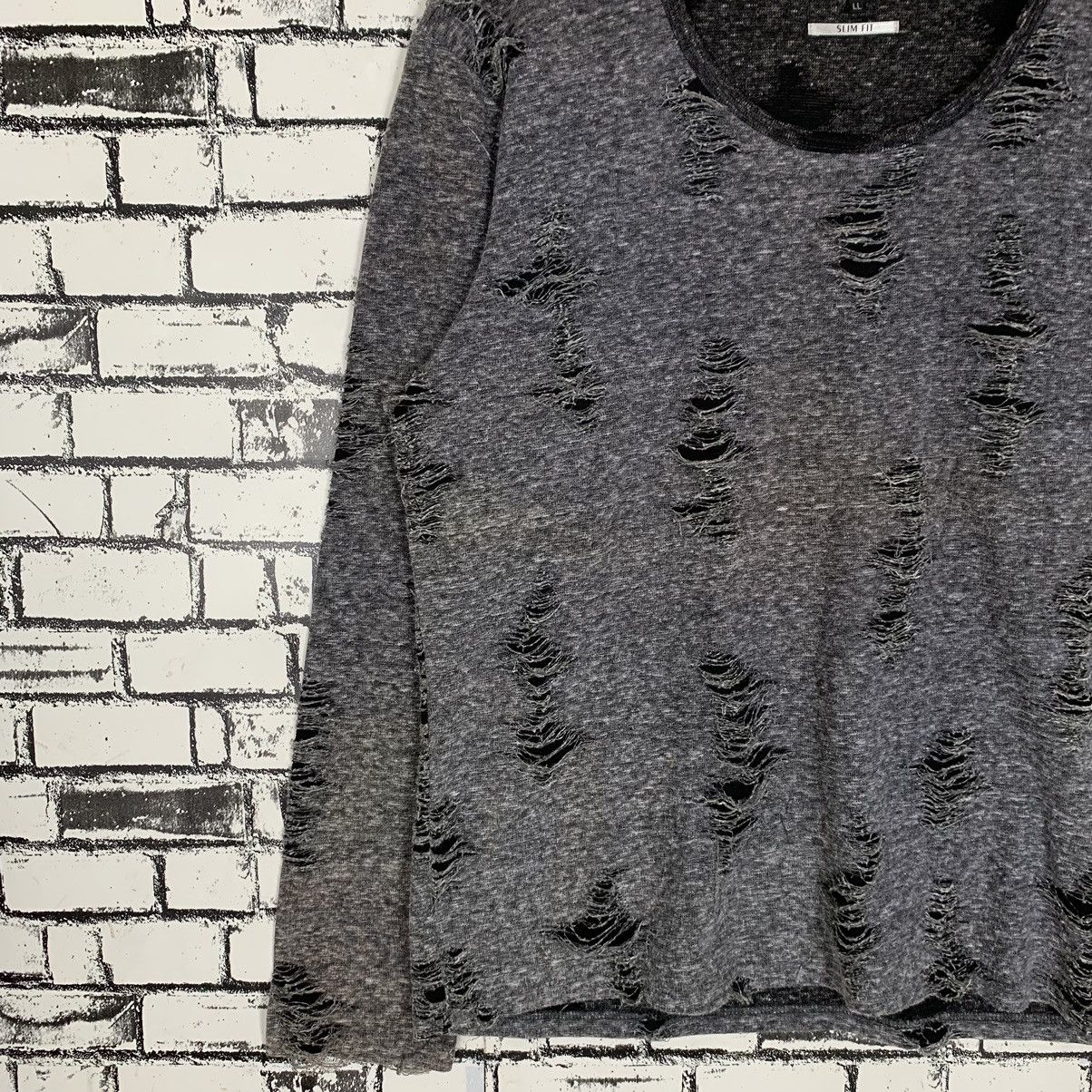 semanticdesign Semantic Design Distressed Longsleeve Size L / US 10 / IT 46 - 5 Thumbnail