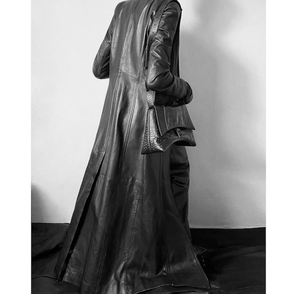 Vintage Super long Avant Garde Matrix leather maxi coat Size S / US 4 / IT 40 - 2 Thumbnail